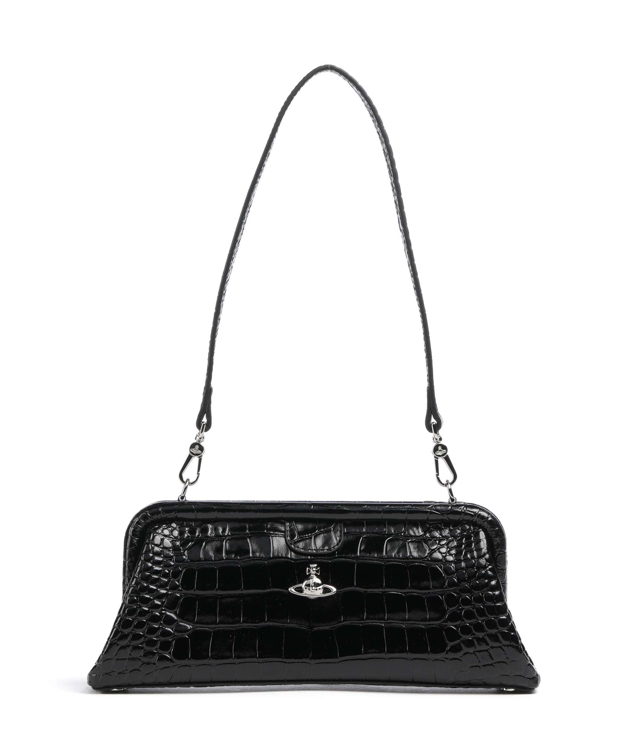 Vivienne Westwood Jane Frame Embossed Croc Shoulder bag embossed