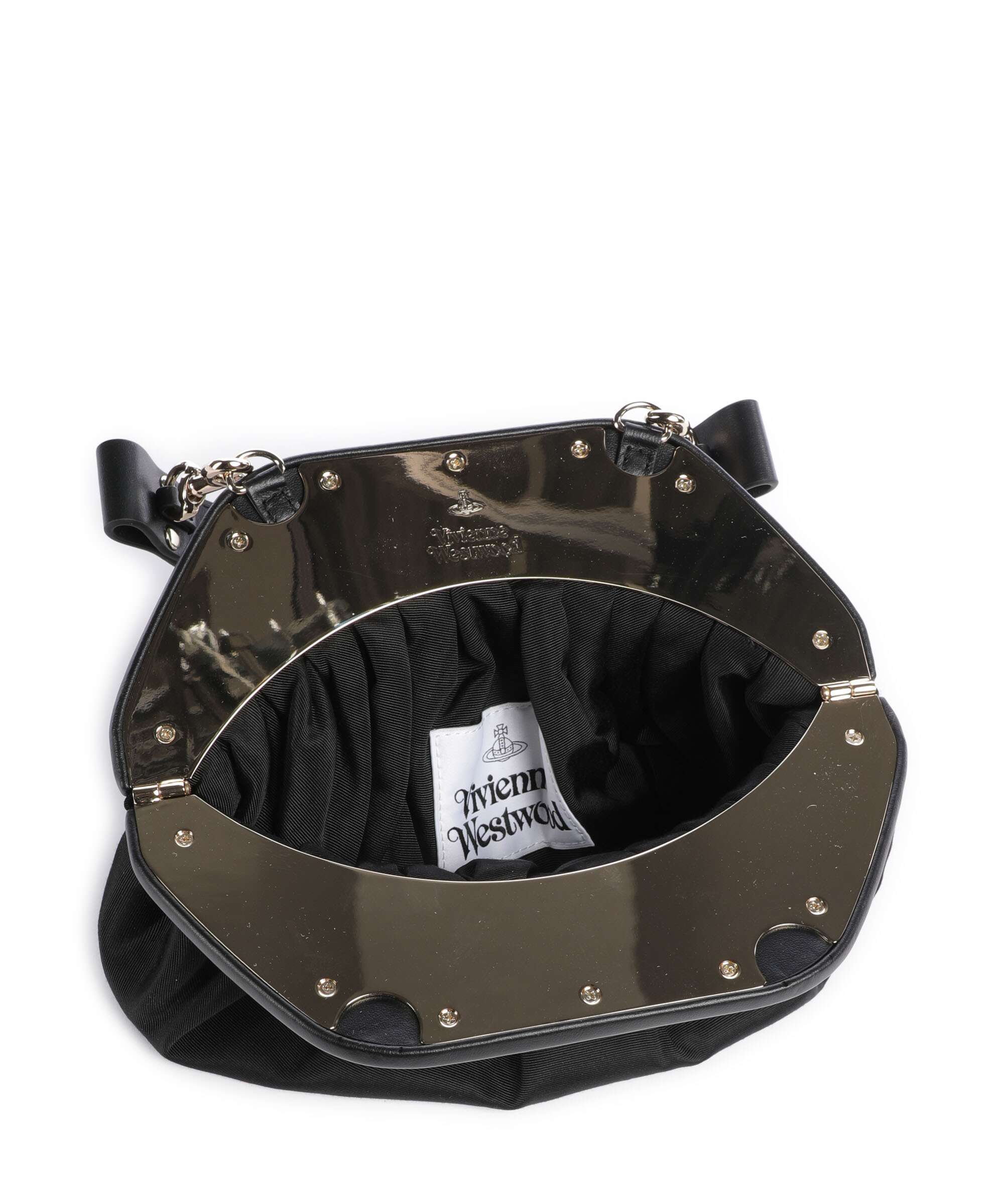Vivienne Westwood Brooke Moire Crossbody bag fabric black