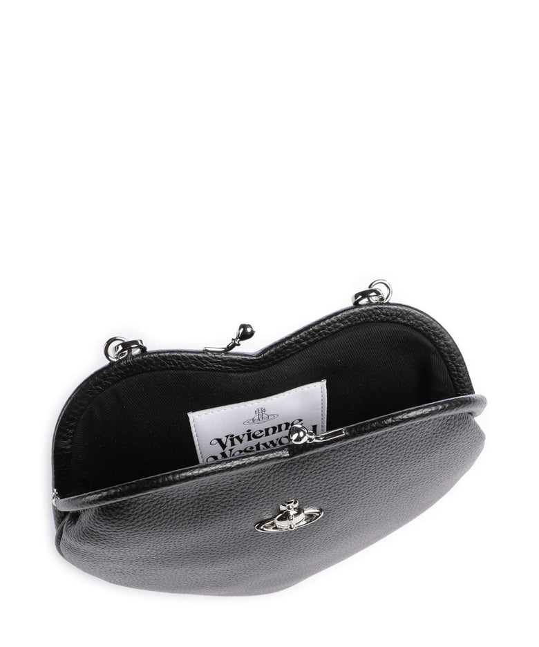 Vivienne Westwood Belle Heart Frame Grain Handbag black