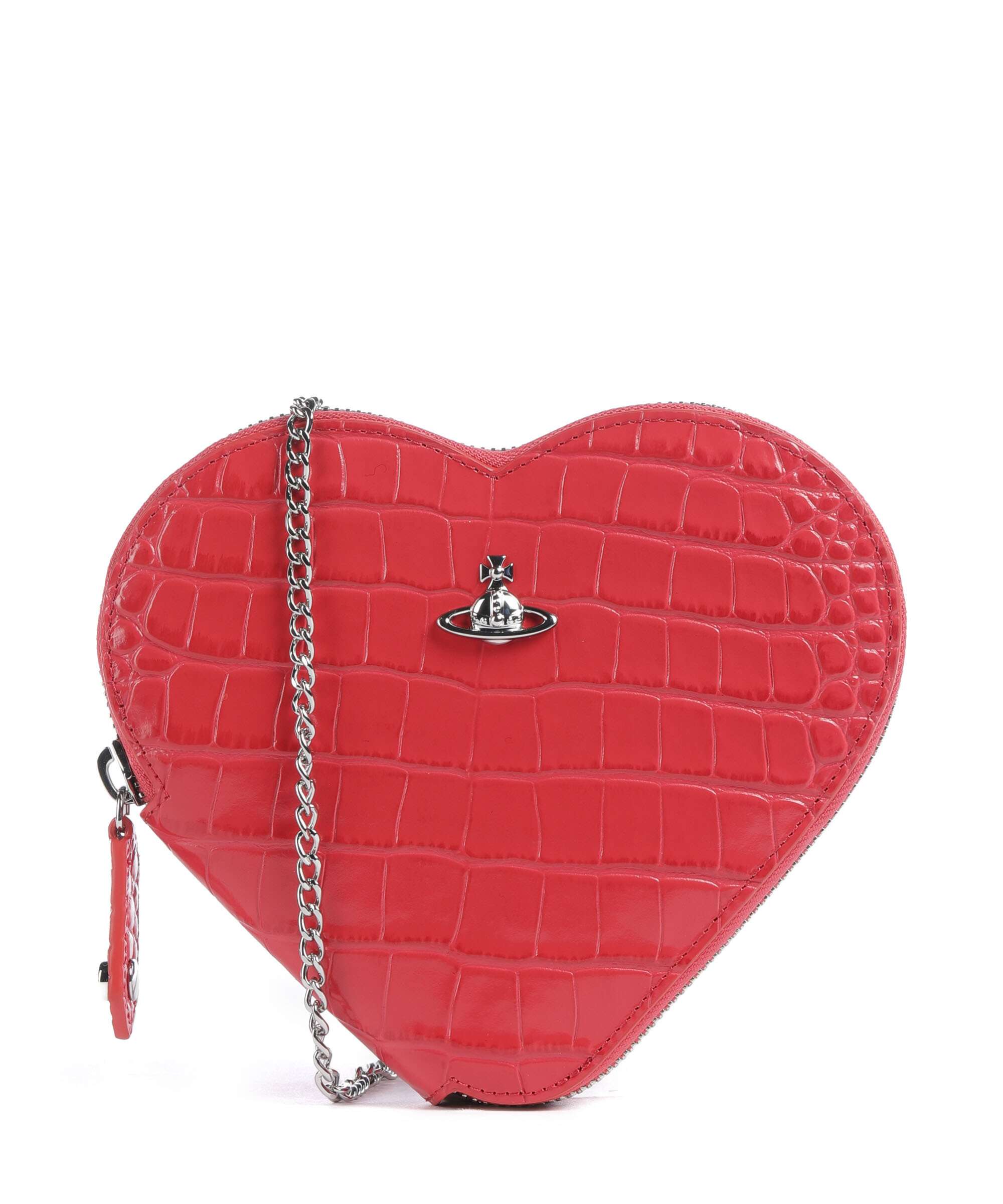Vivienne Westwood Heart Embossed Croc Crossbody bag embossed