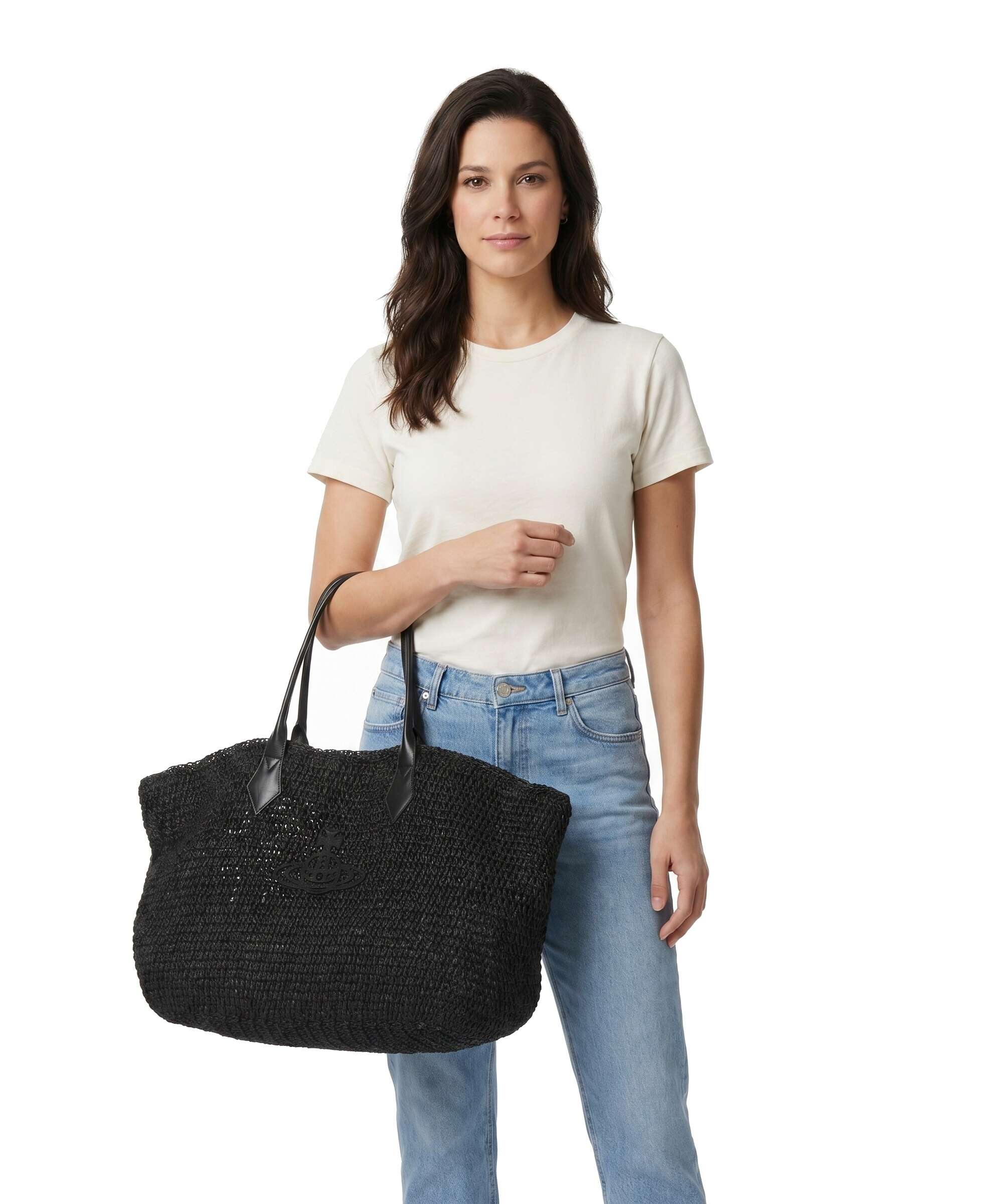 Vivienne Westwood Alana Tote bag bast black - 4D01000NU-W01GT-N401