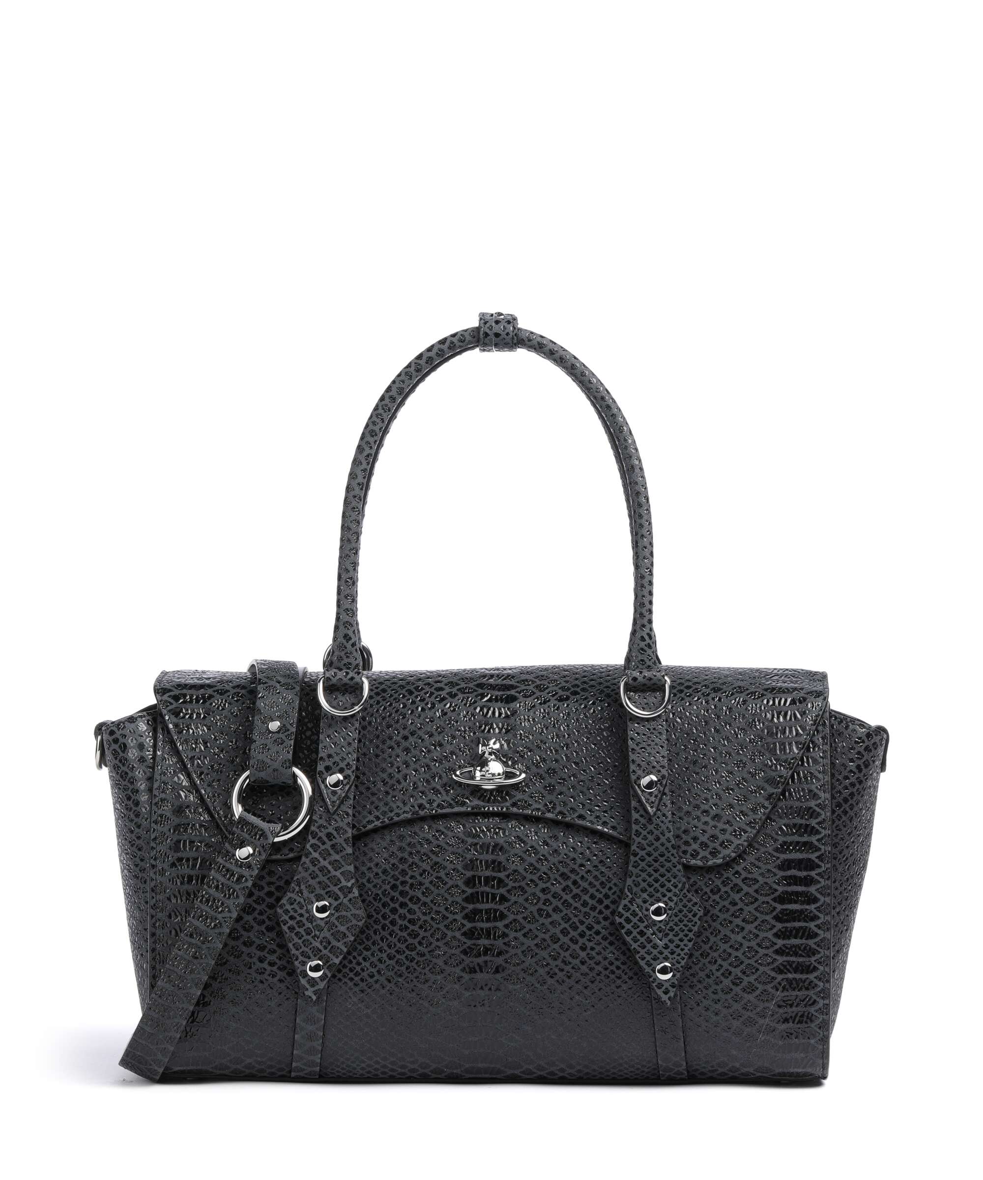 Vivienne Westwood Bettina Snake Effect Medium Handbag lamb leather