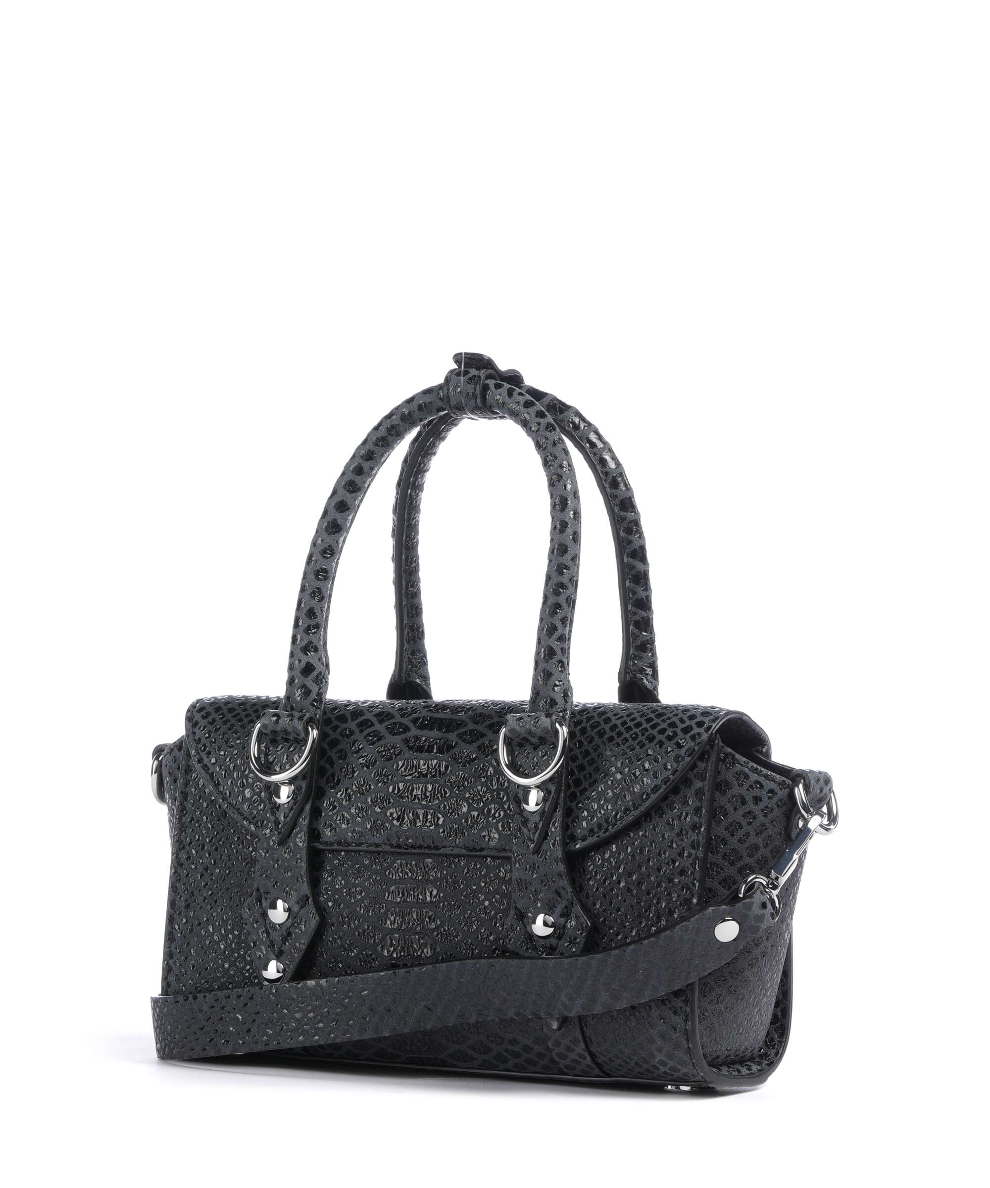 Vivienne Westwood Bettina Snake Effect Mini Handbag dark grey