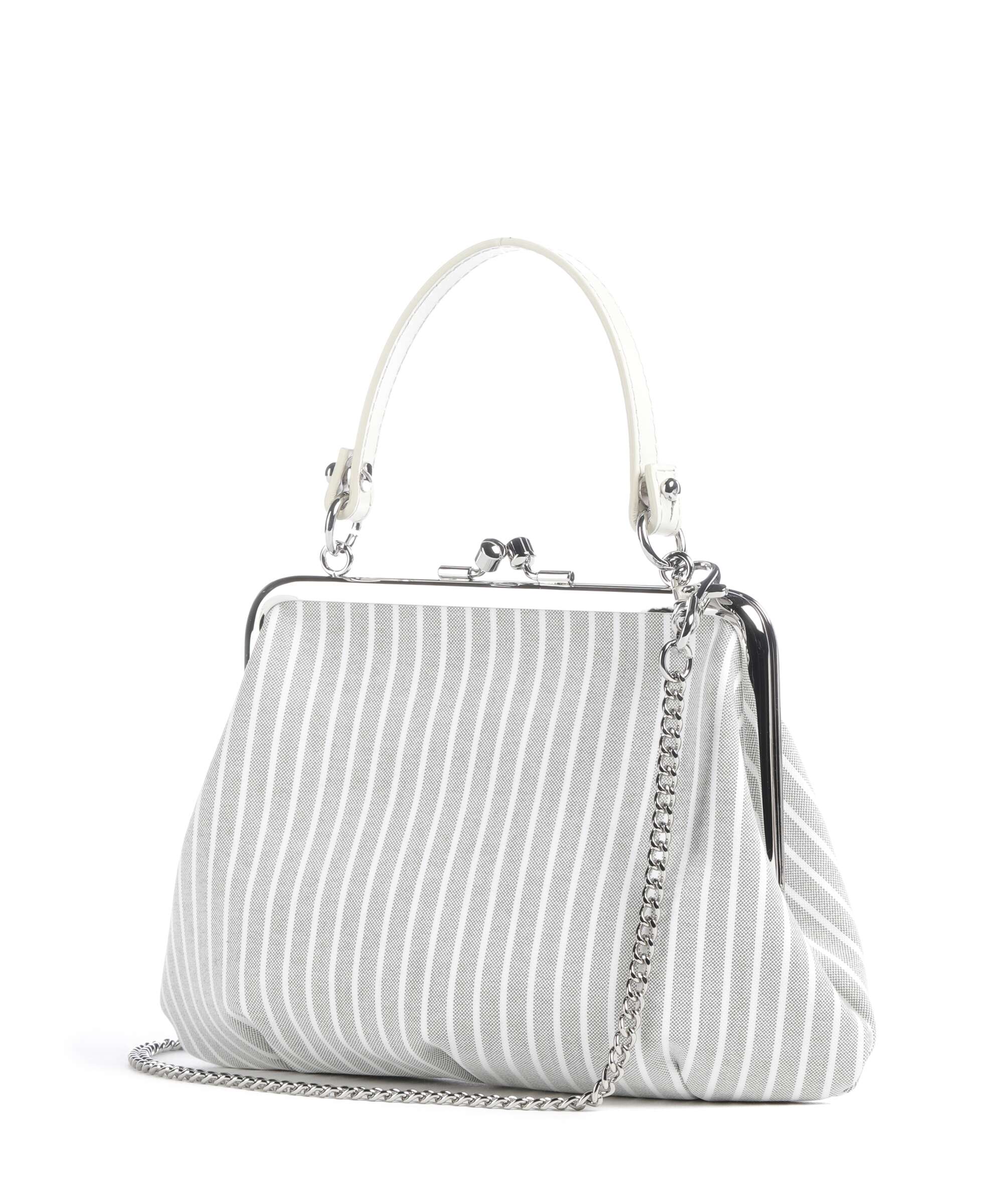 Vivienne Westwood Granny Frame Classic Oxford Shirt Handbag thyme stripe