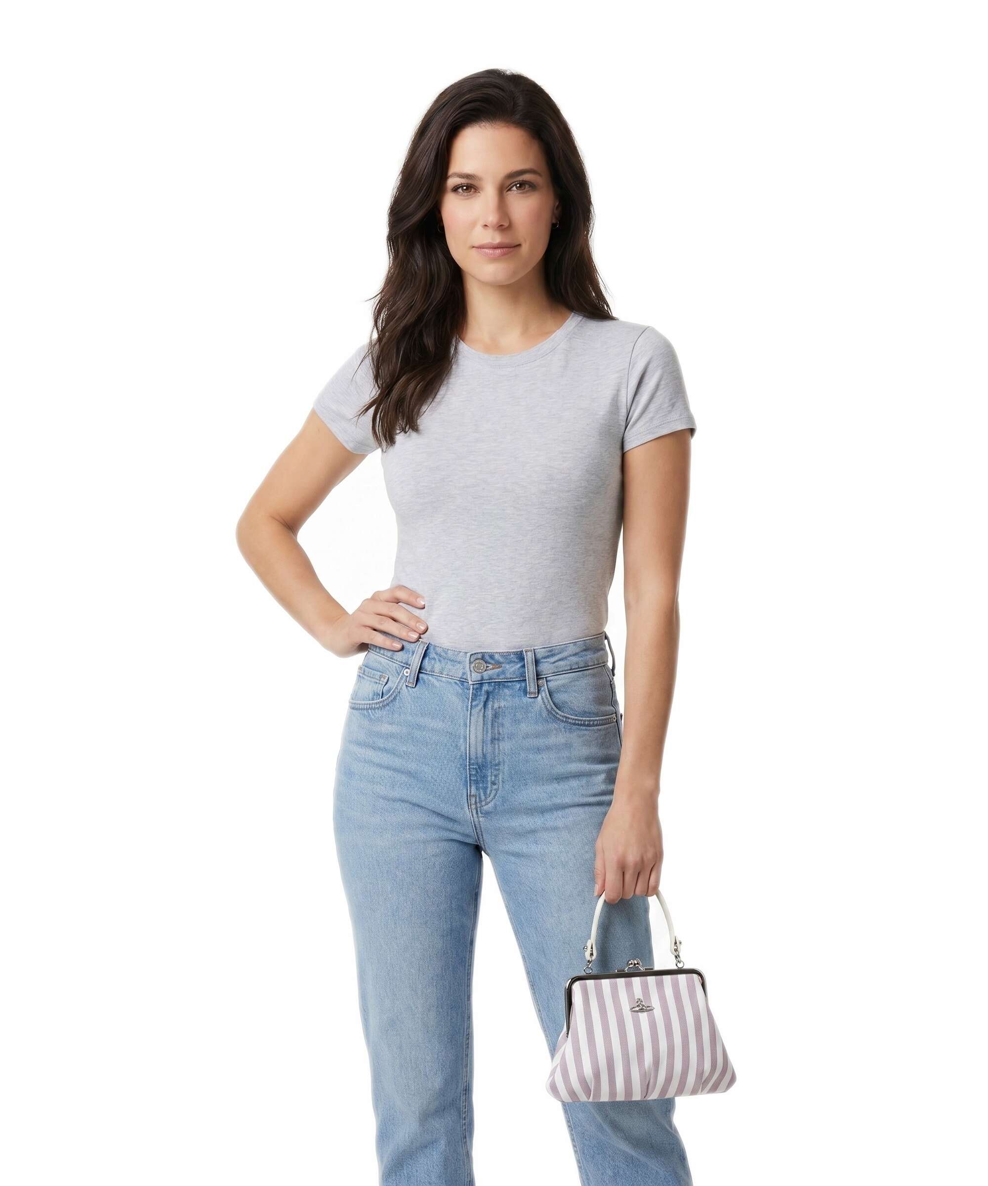 Vivienne Westwood Granny Frame Classic Oxford Shirt Handbag cotton