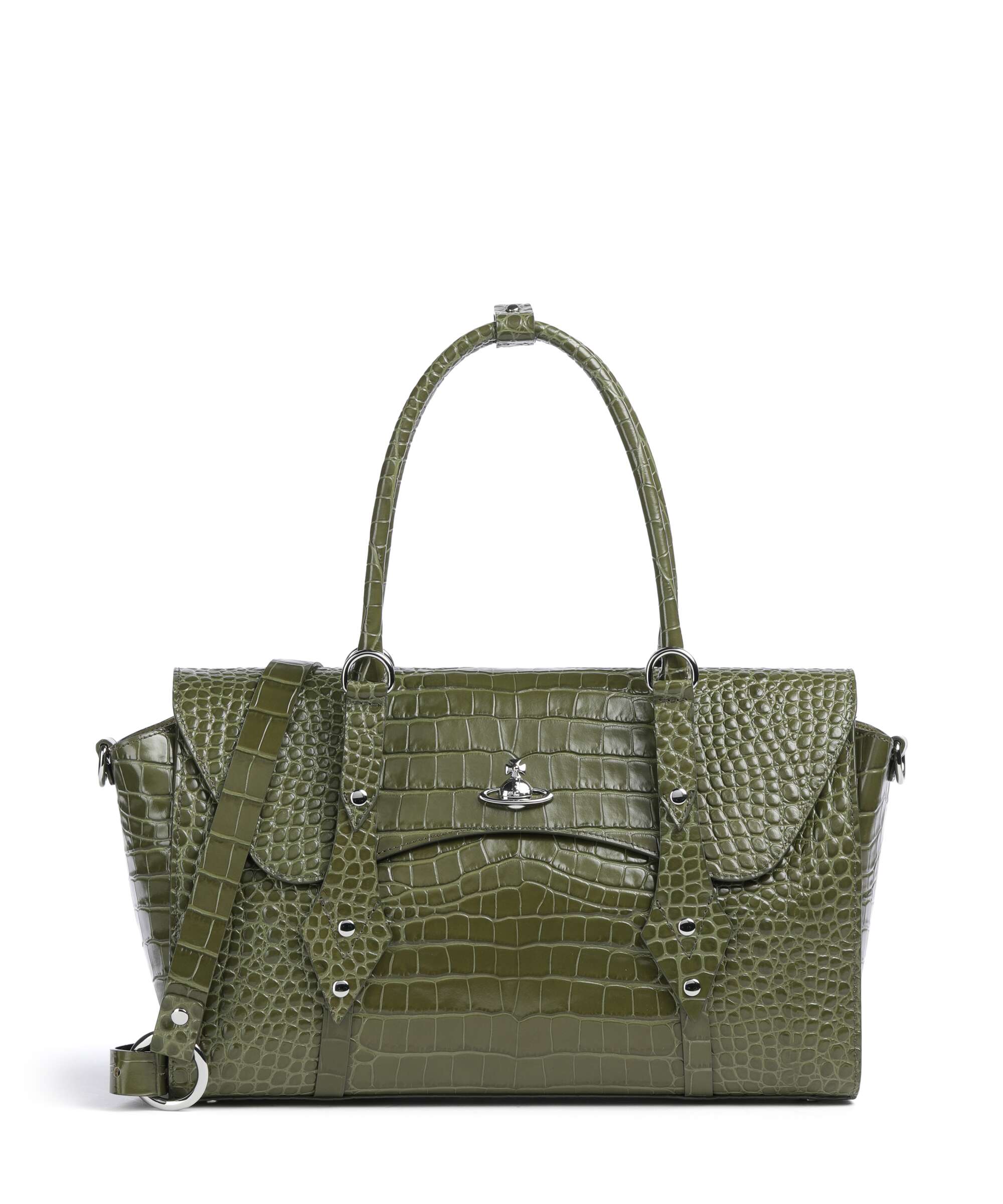 Vivienne Westwood Bettina Embossed Croc Medium Tote bag calfskin