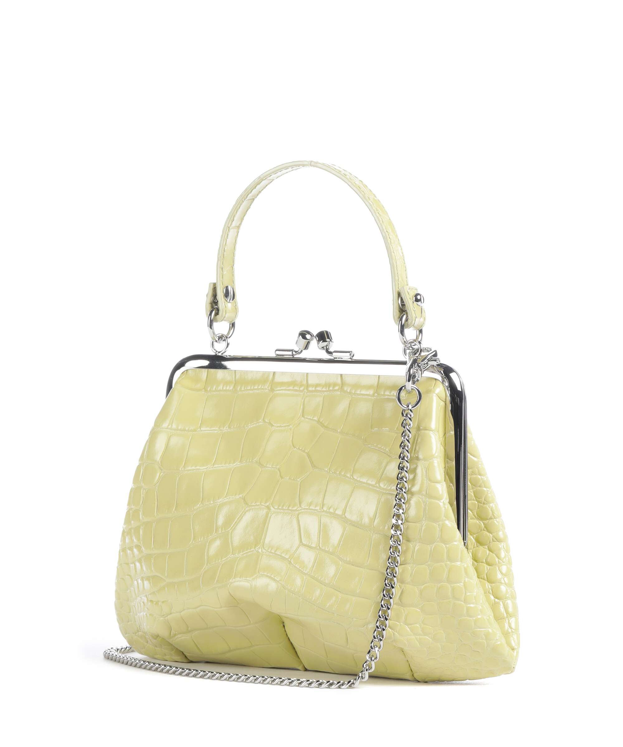 Vivienne Westwood Granny Frame Embossed Croc Handbag embossed