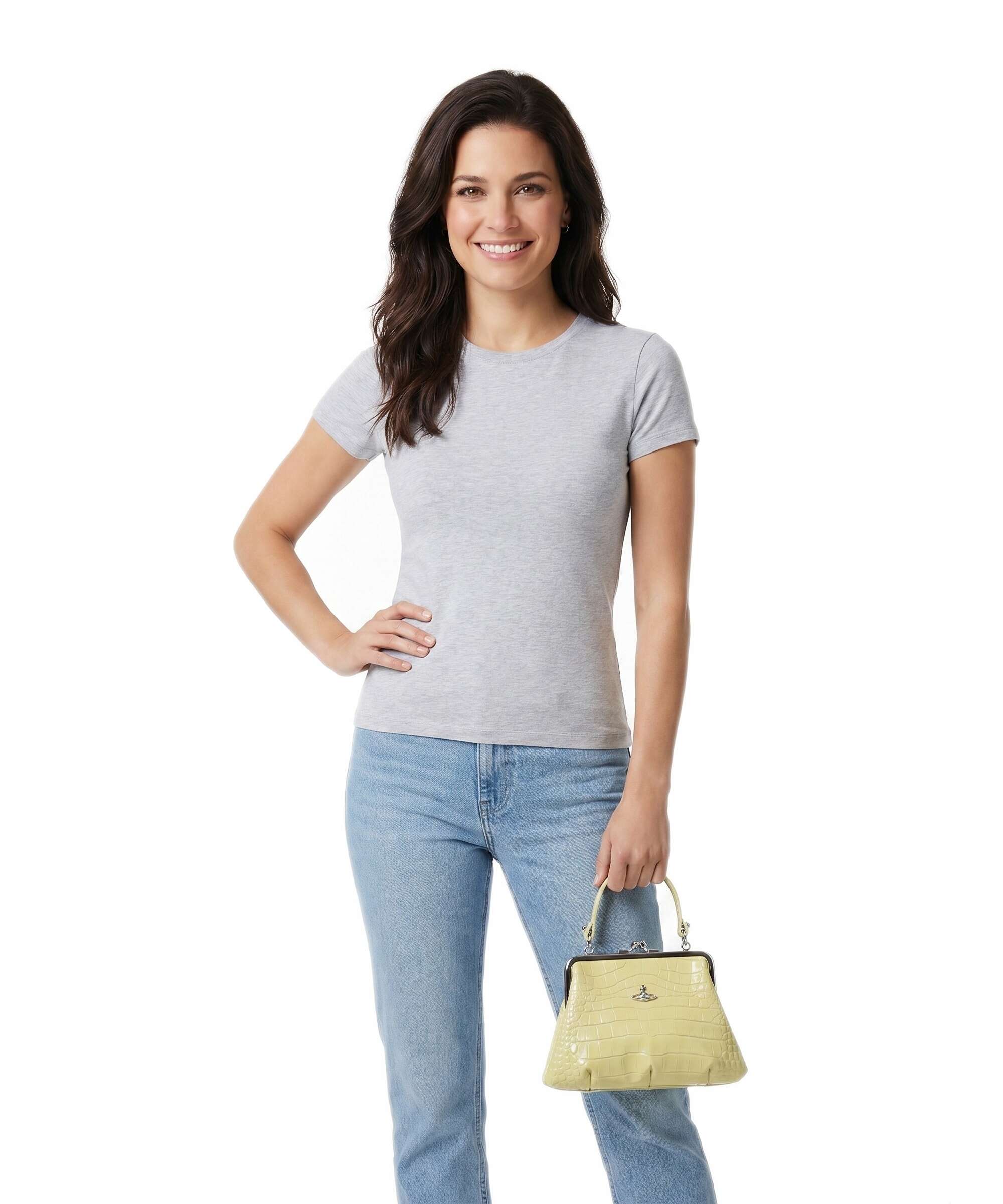 Vivienne Westwood Granny Frame Embossed Croc Handbag embossed