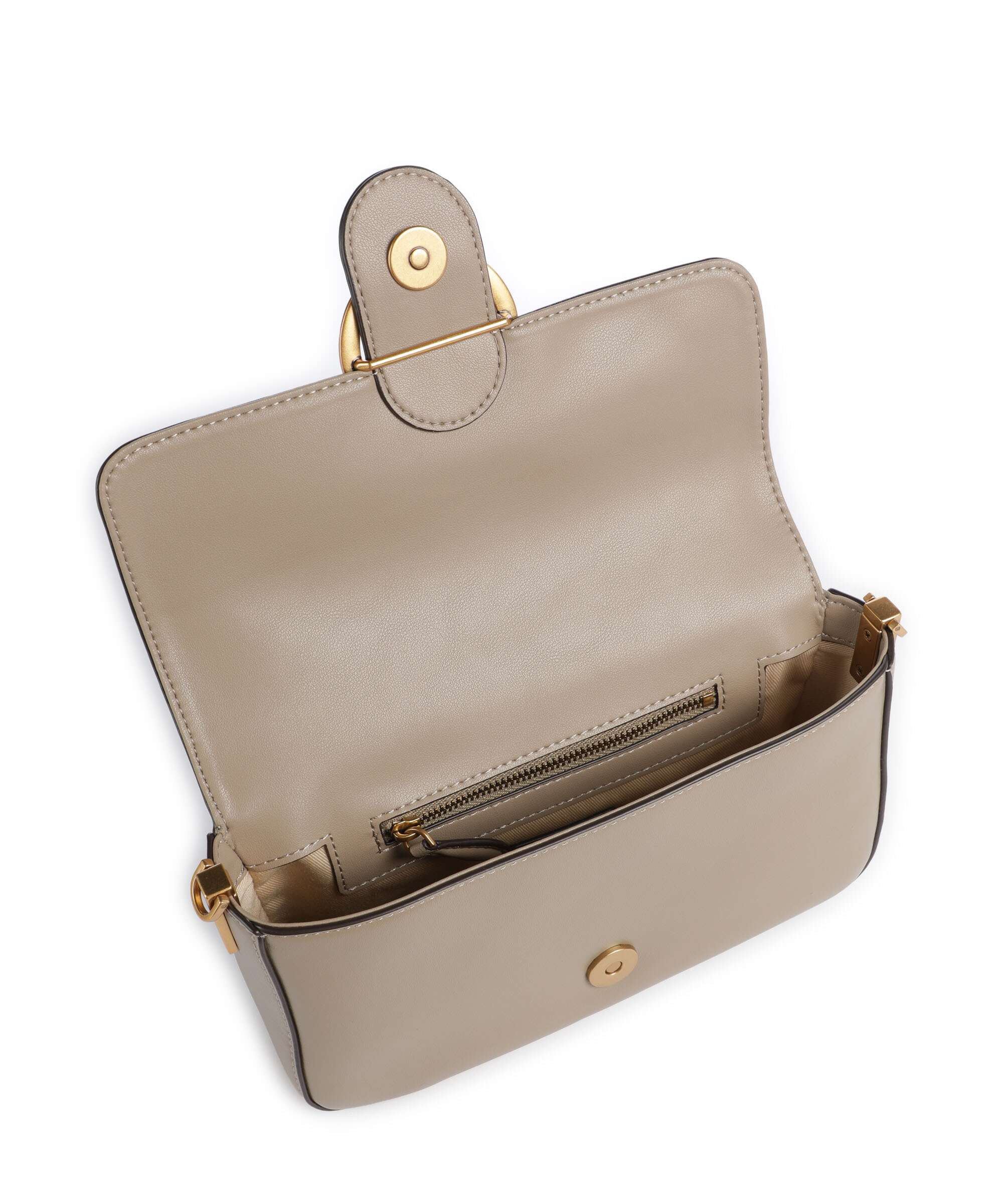 Pinko Love One Mini Slouchy Crossbody bag grained calfskin grigio