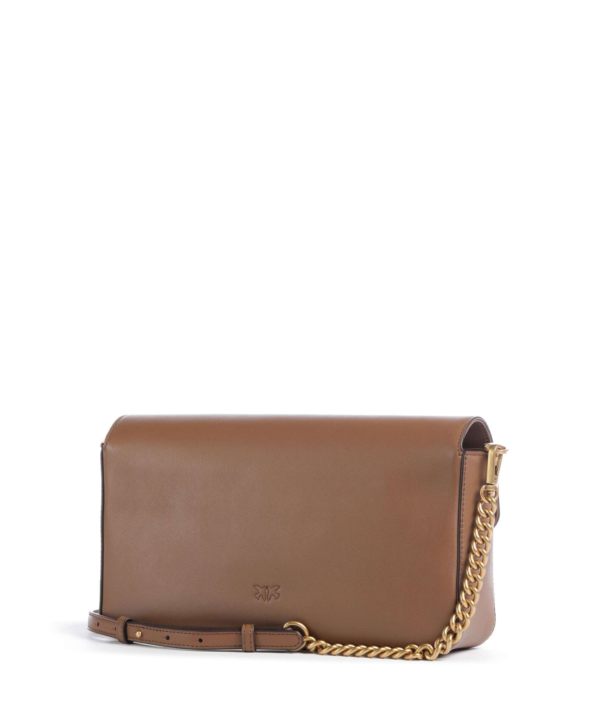 Pinko Love One Classic Slouchy Crossbody bag marrone cognac/antique gold
