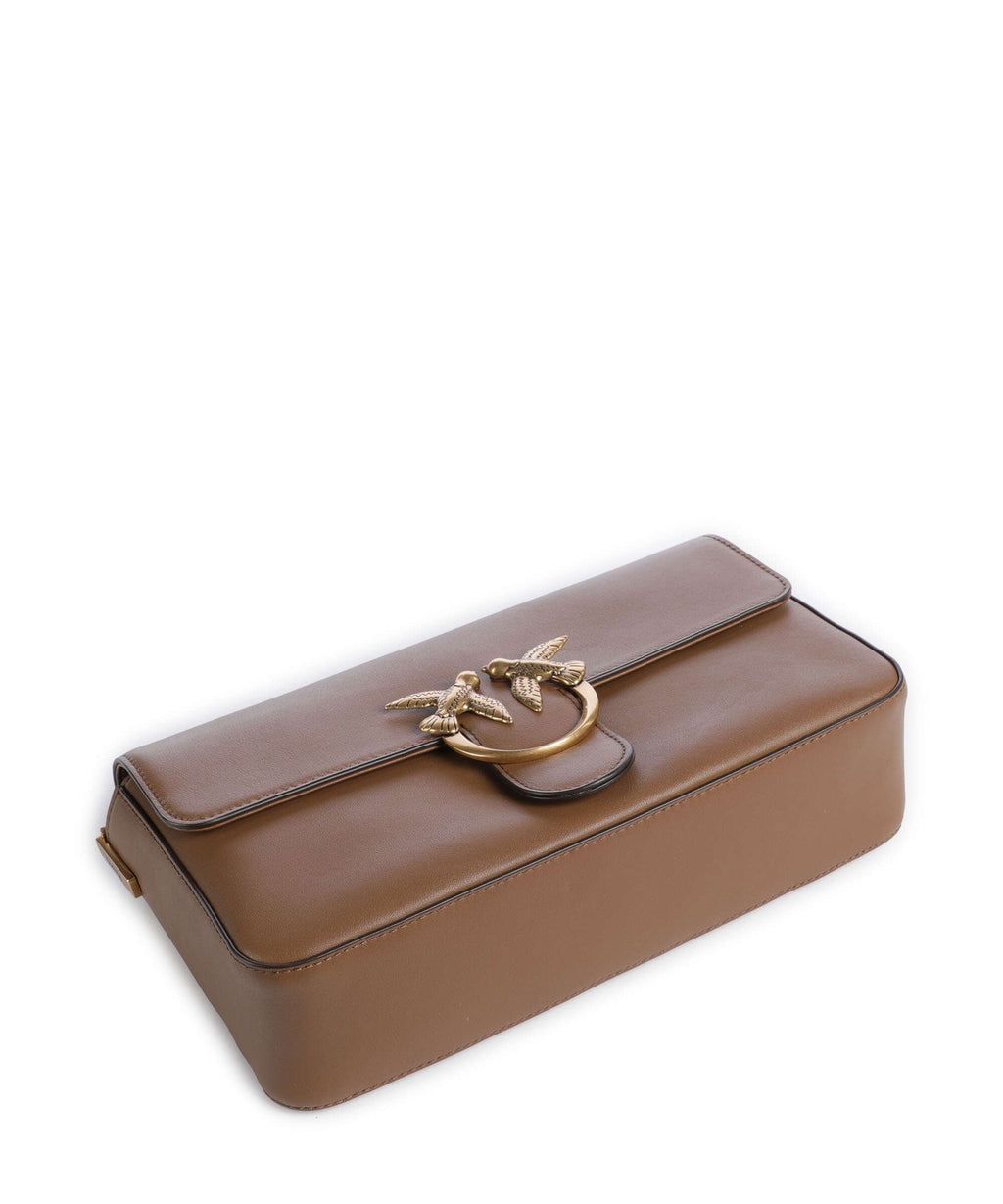 Pinko Love One Classic Slouchy Crossbody bag marrone cognac/antique gold