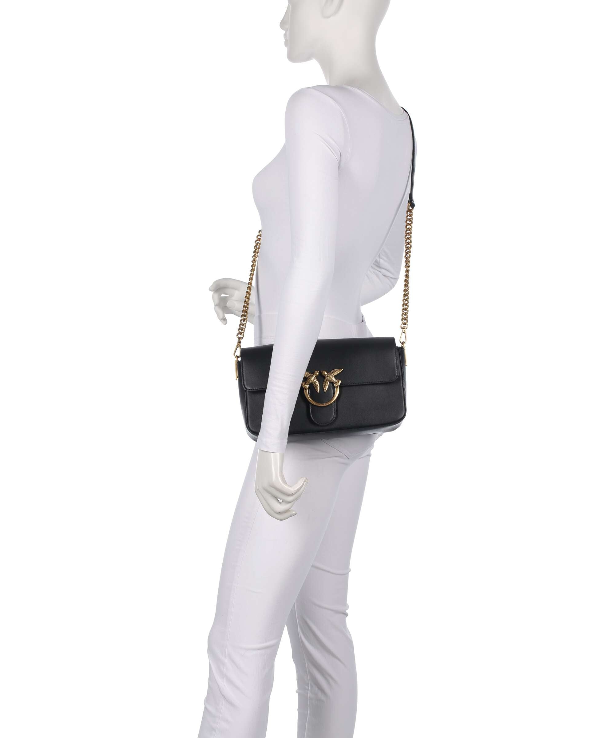 Pinko Love One Classic Slouchy Crossbody bag nero/antique gold