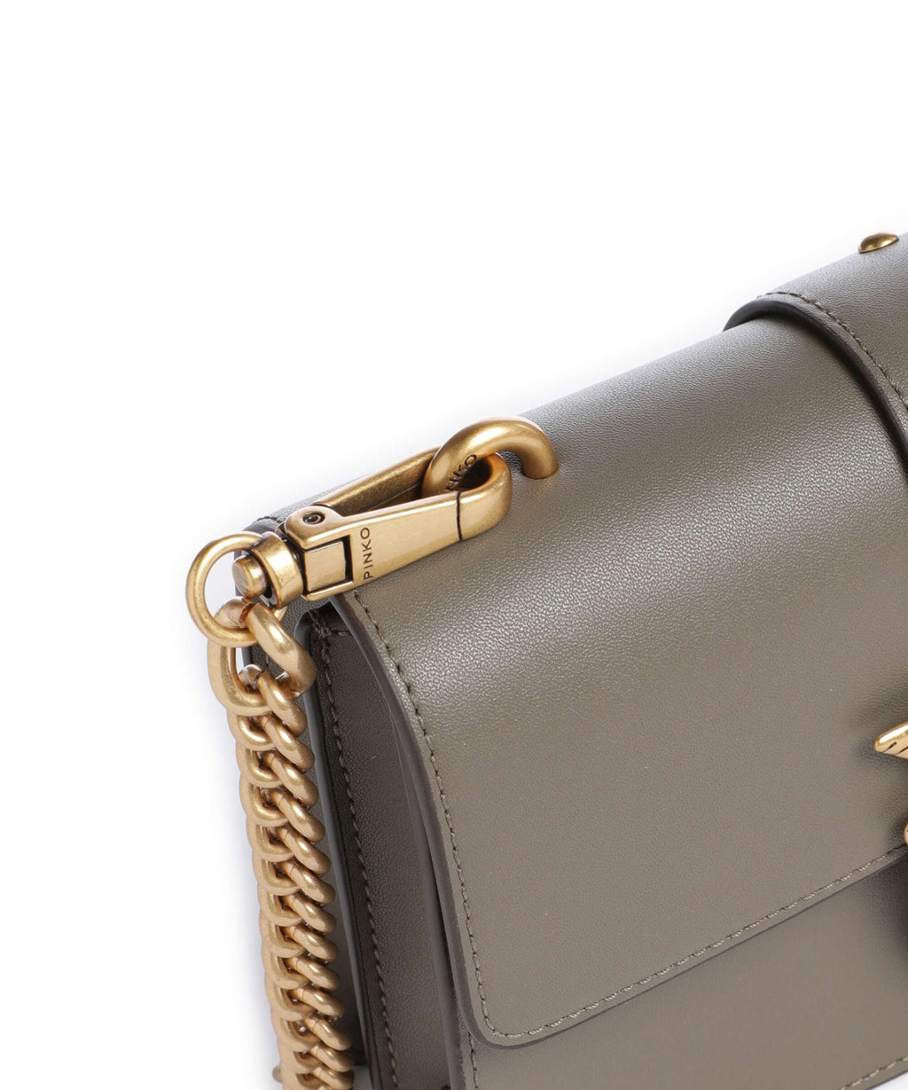 Pinko Love One Mini Crossbody bag verde/oliva scuro/antique gold