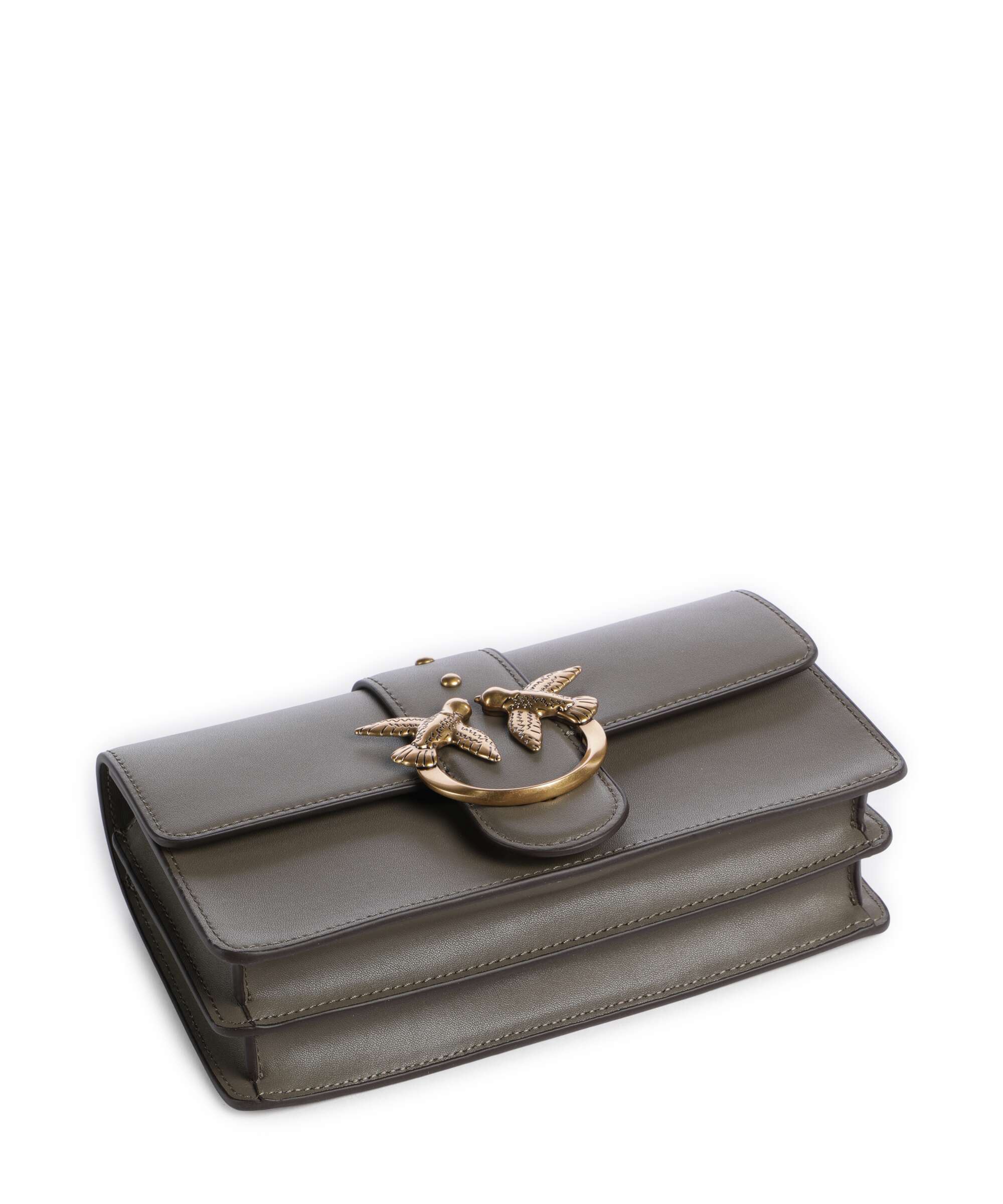 Pinko Love One Mini Crossbody bag verde/oliva scuro/antique gold