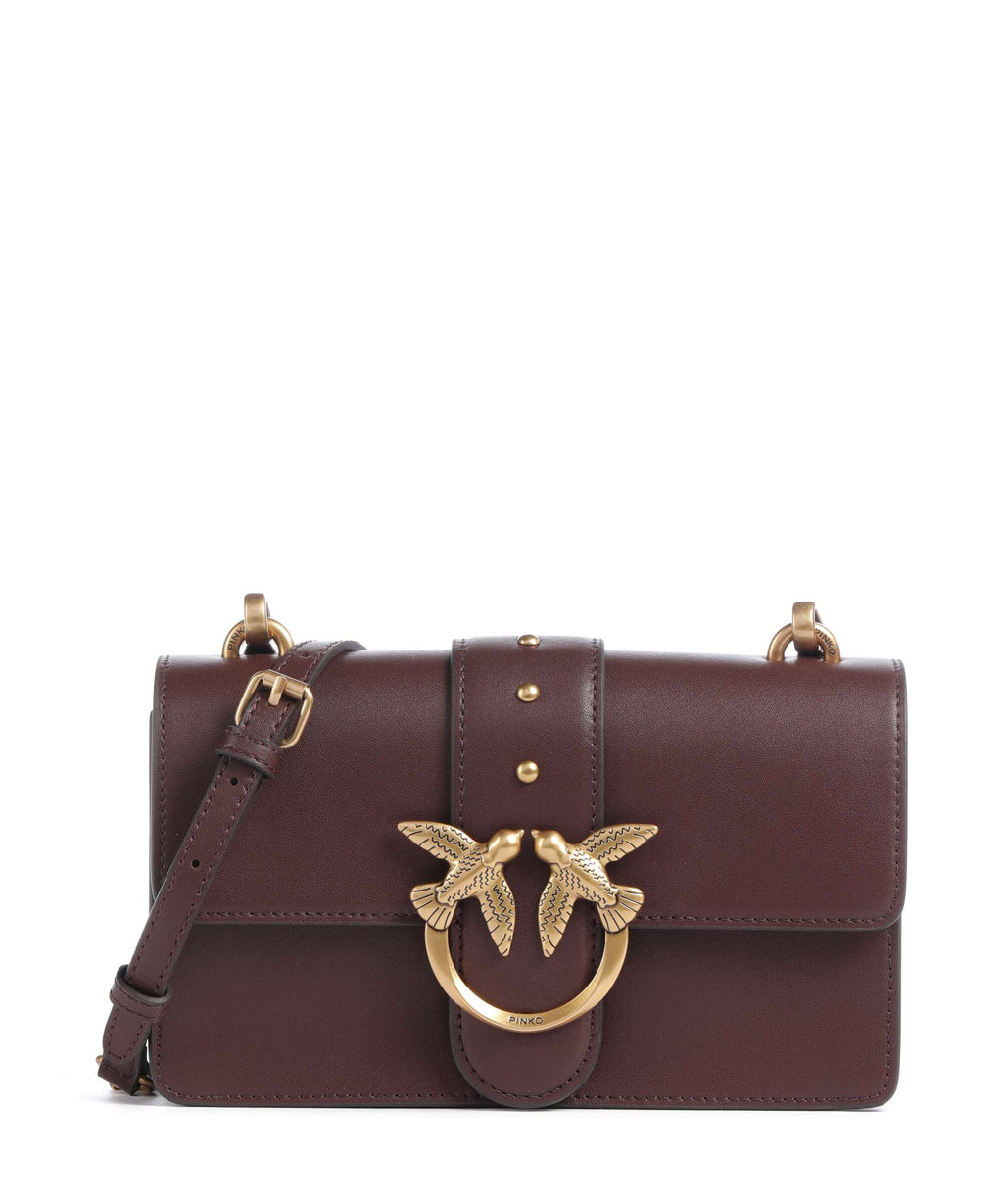 Pinko Love One Mini Crossbody bag borgogna/antique gold