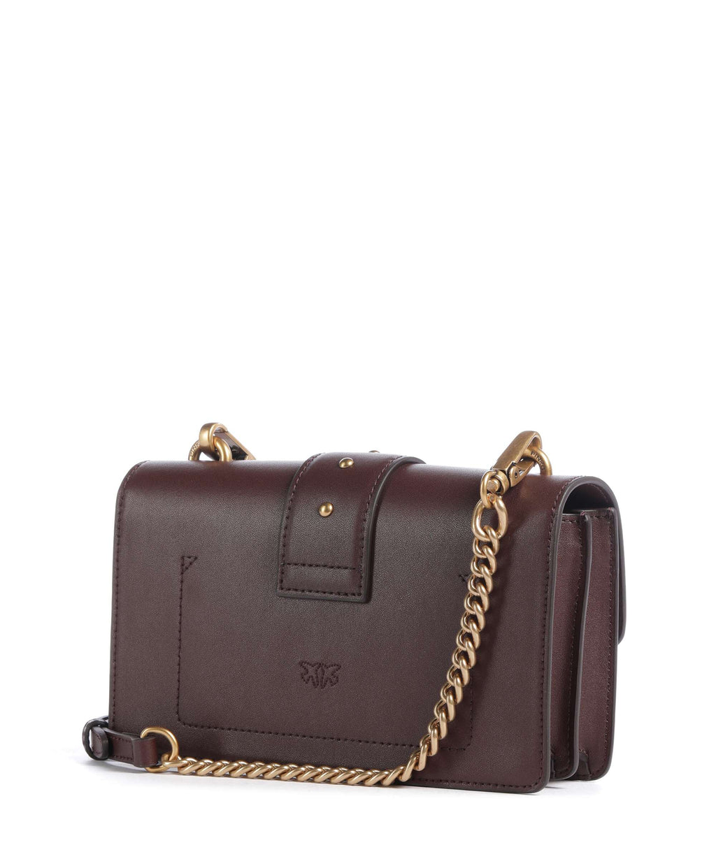 Pinko Love One Mini Crossbody bag borgogna/antique gold