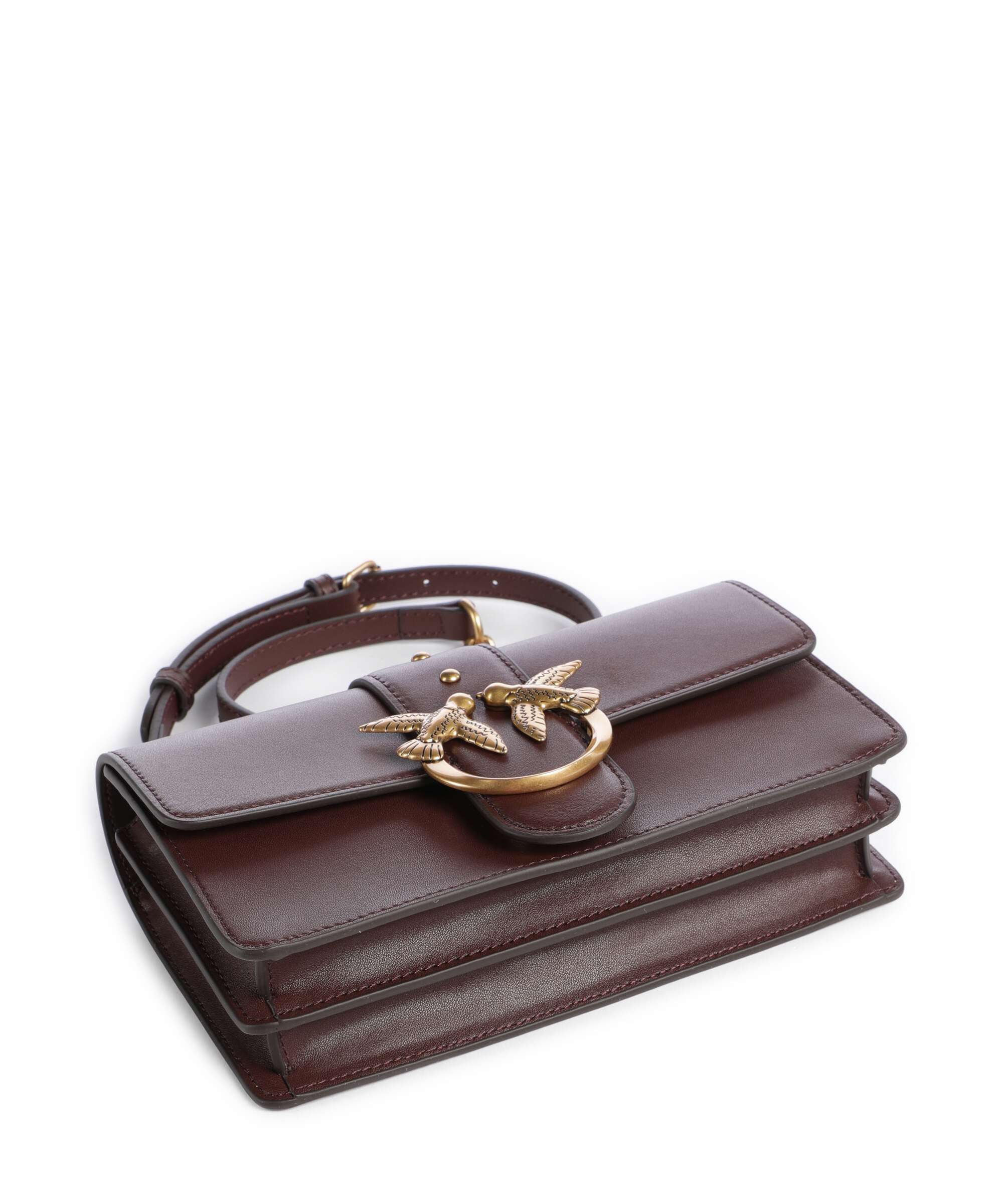 Pinko Love One Mini Crossbody bag borgogna/antique gold