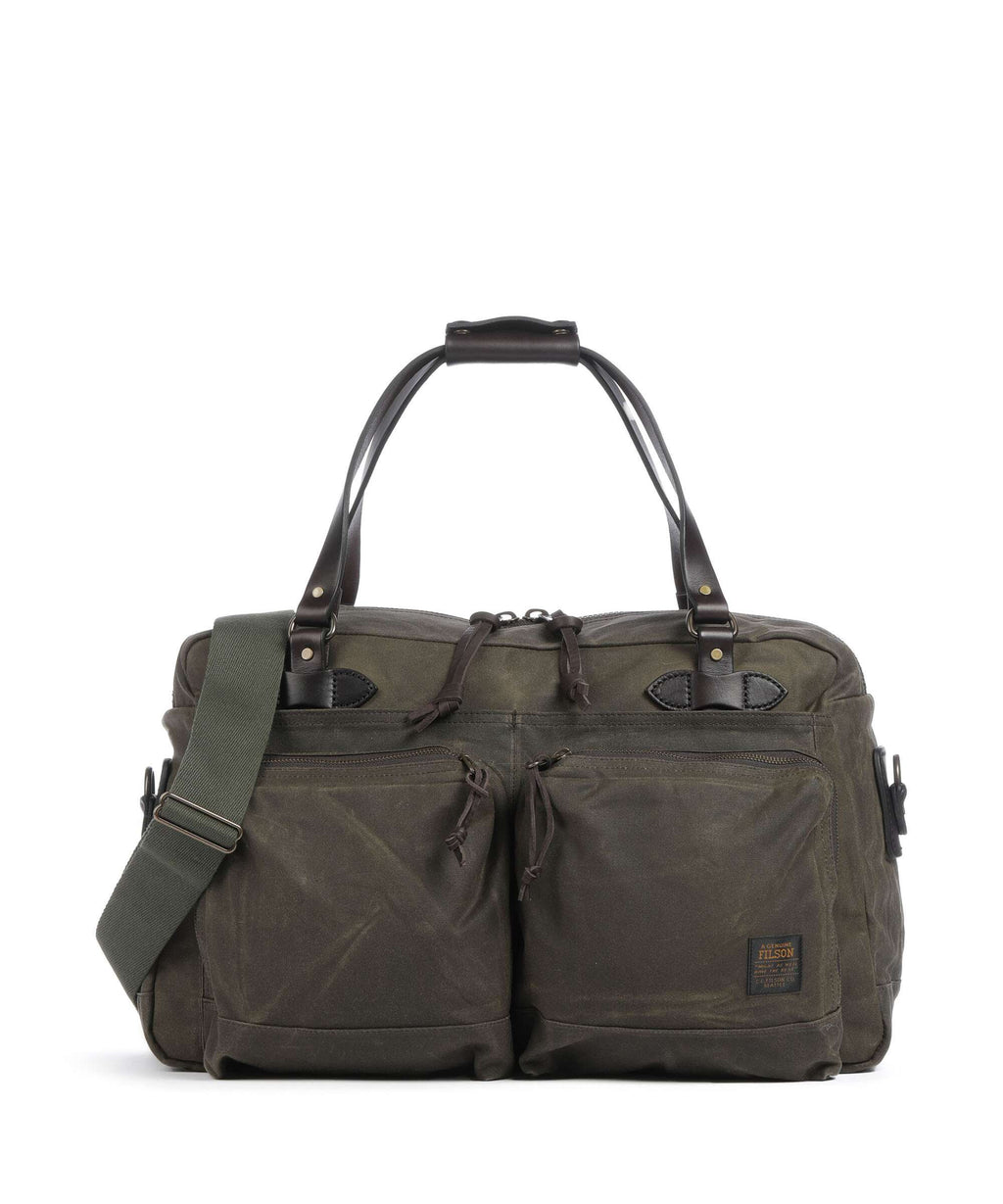 Filson Oil Finish Tin Cloth 24HR Duffle Weekend bag otter green