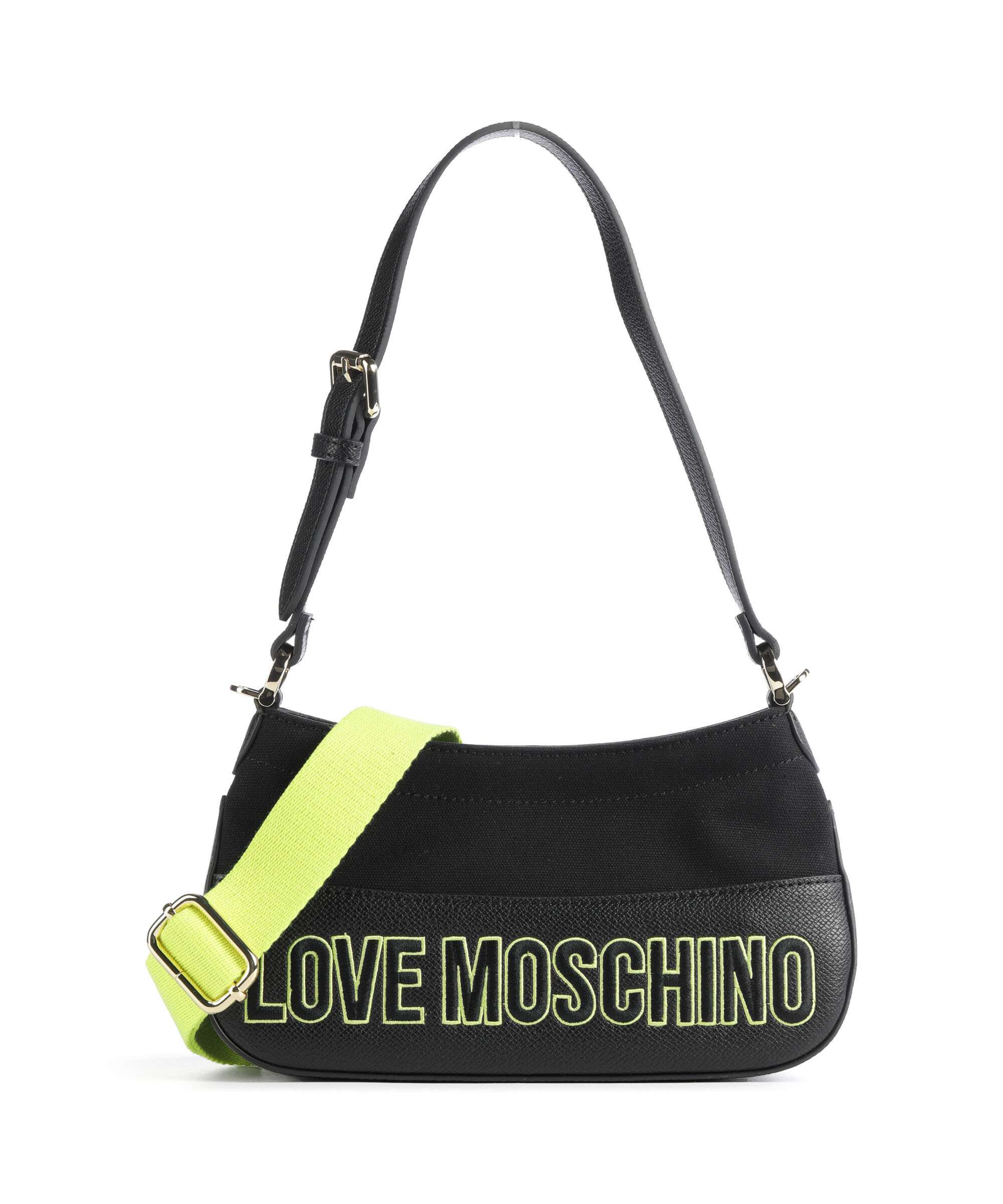Love Moschino Free-Time Shoulder bag nero/lime