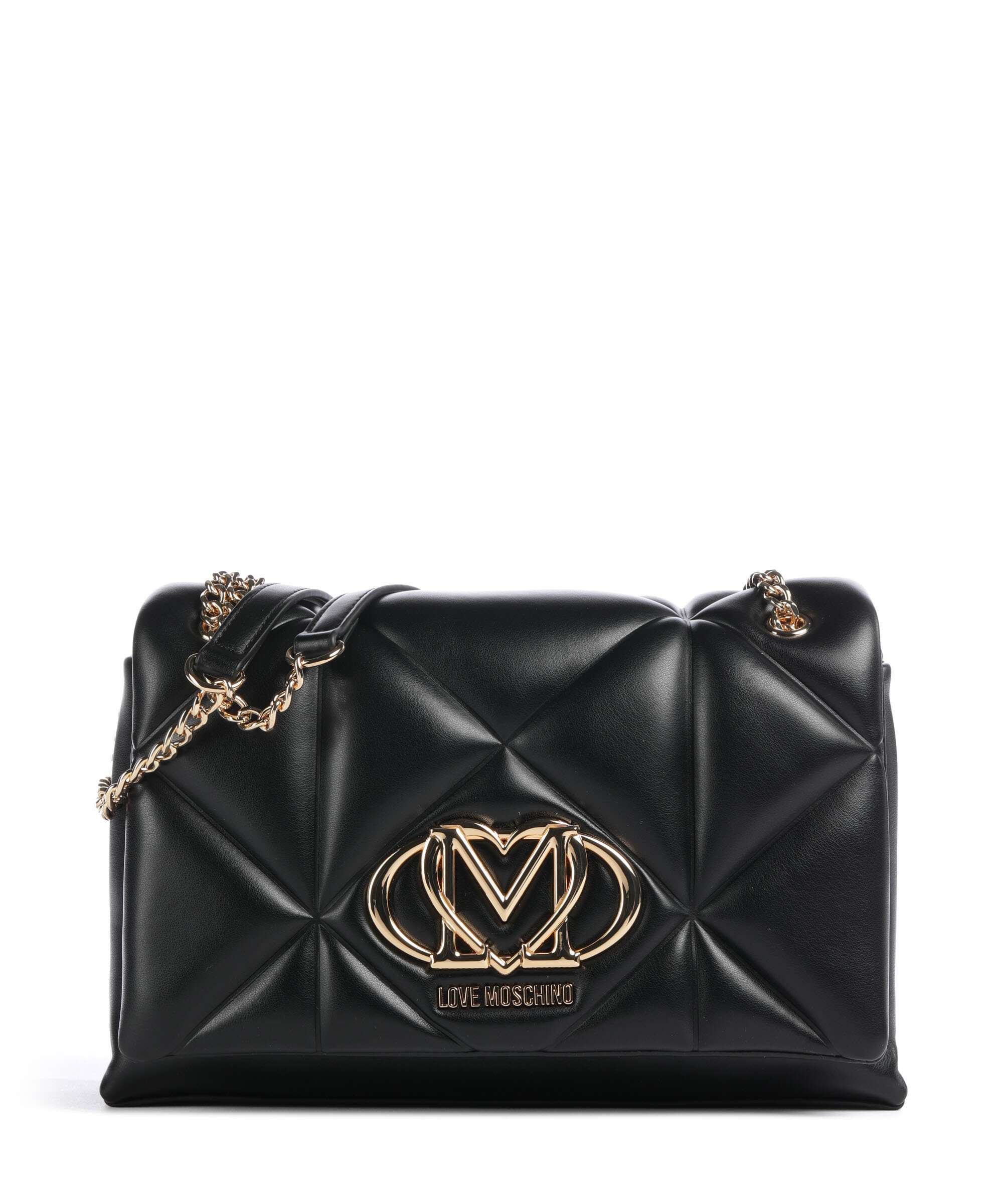 Love Moschino Embossed Q Shoulder bag imitation leather black