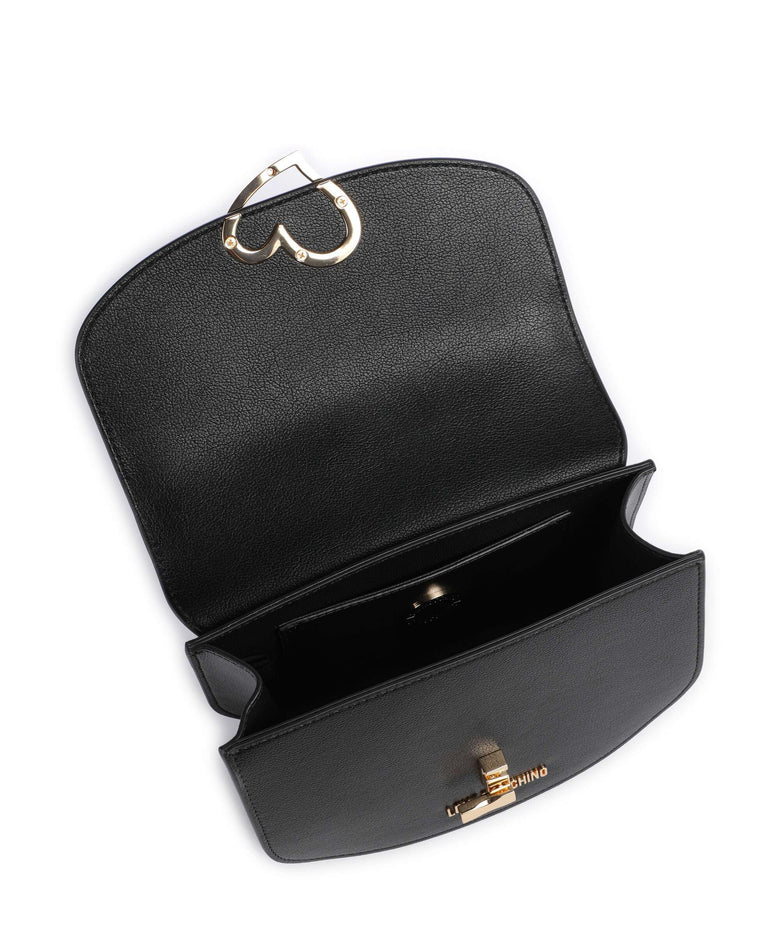 Love Moschino Heart Turnlock Handbag black