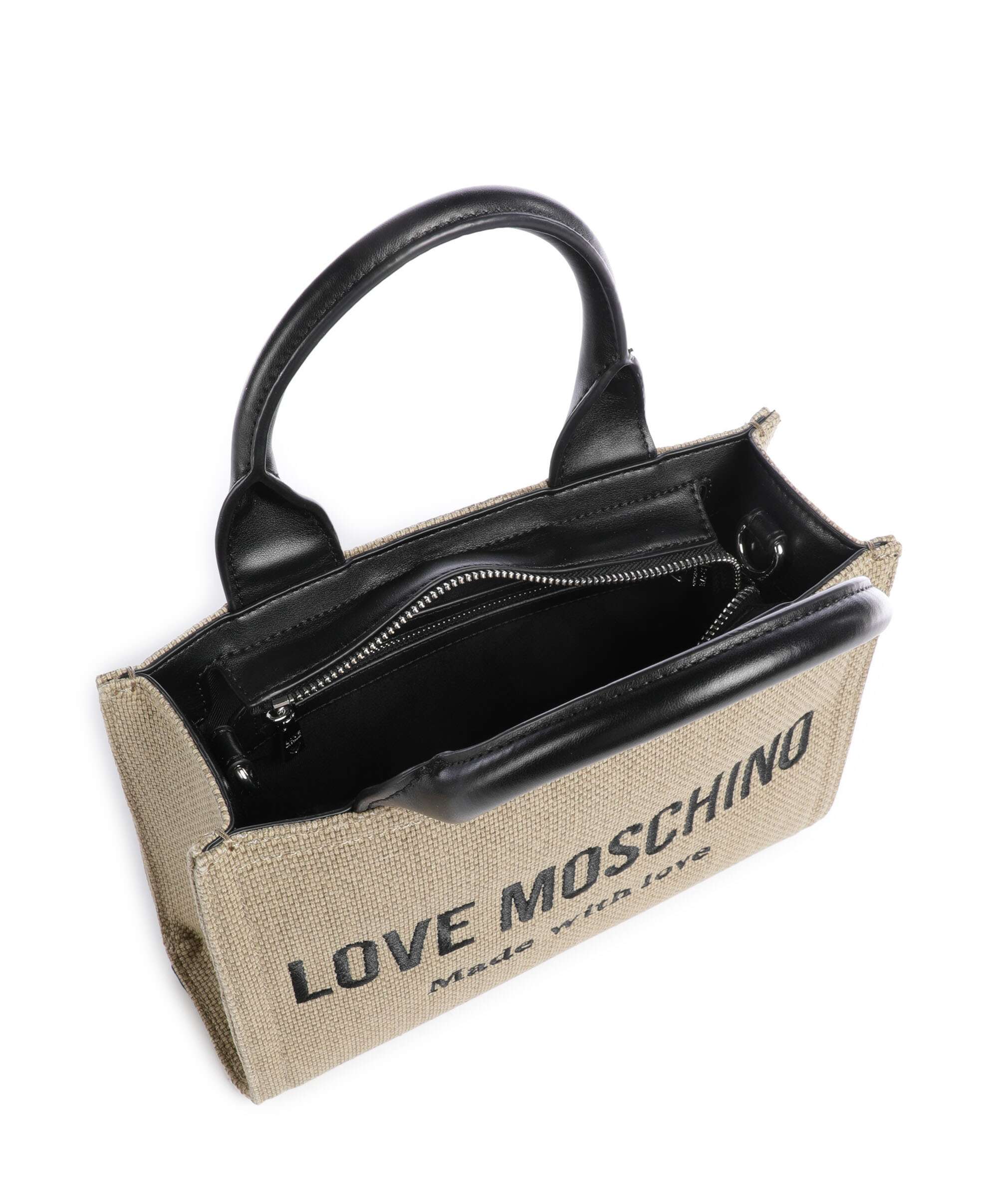 Love Moschino Cargo Canvas Handbag black/gold
