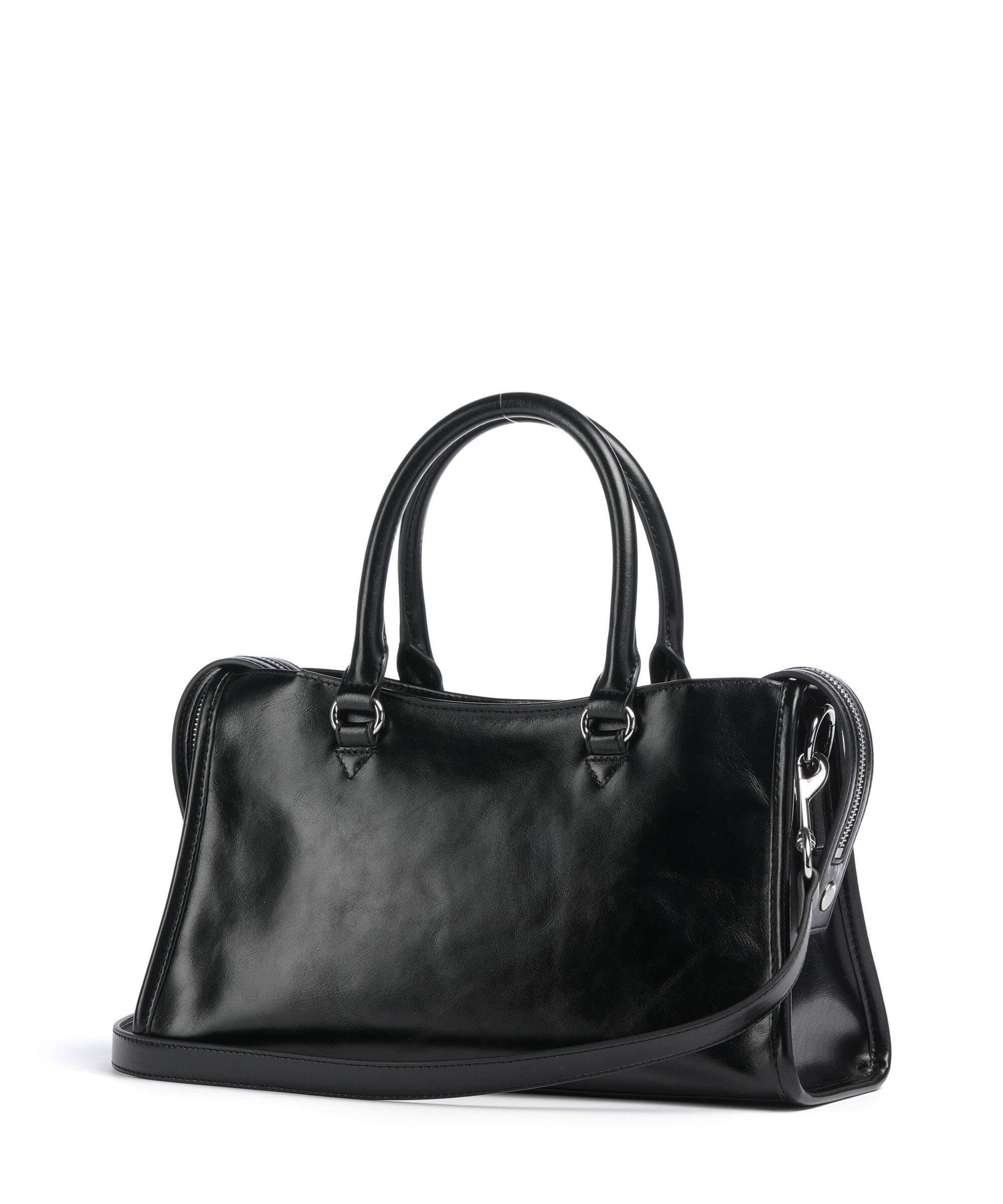 ☆最終SALE☆ MOSCHINO ブラックベルベットバッグ Love Moschino Urban Chains Handbag fine grain leather black/black