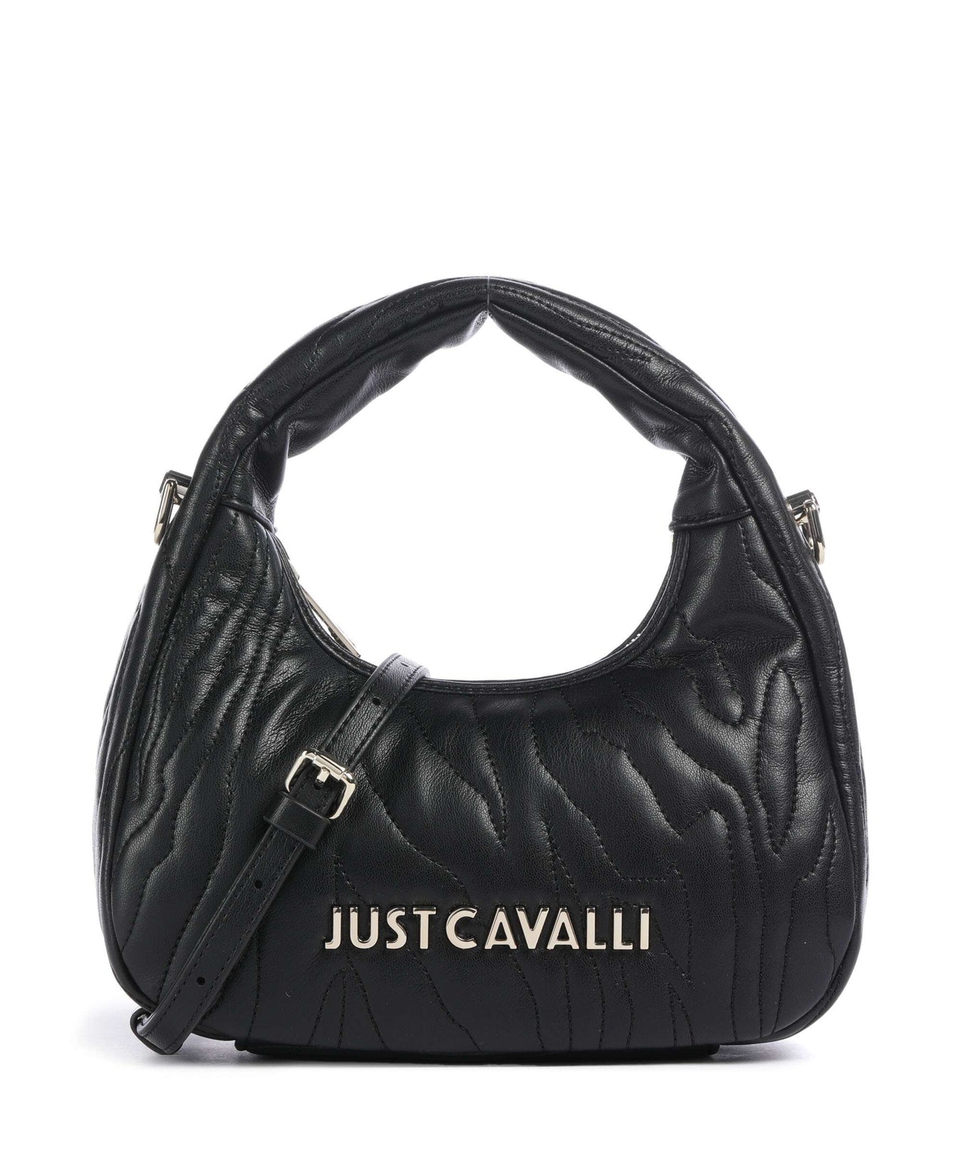 Just Cavalli Quilted Zebra Handbag black