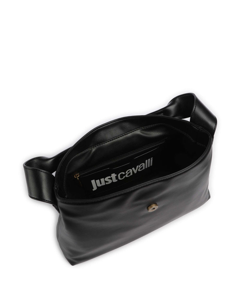 Just Cavalli Iconic Snakes Hobo bag black
