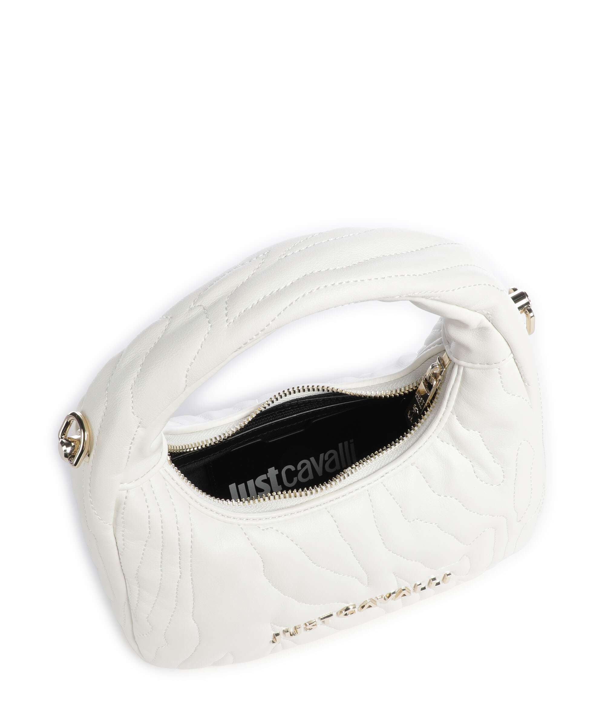 Just Cavalli Quilted Zebra Handbag white