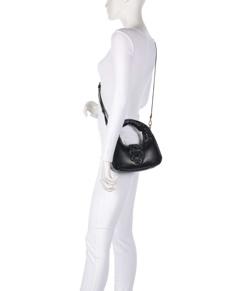 Just Cavalli Iconic Snakes Puffy Handbag black
