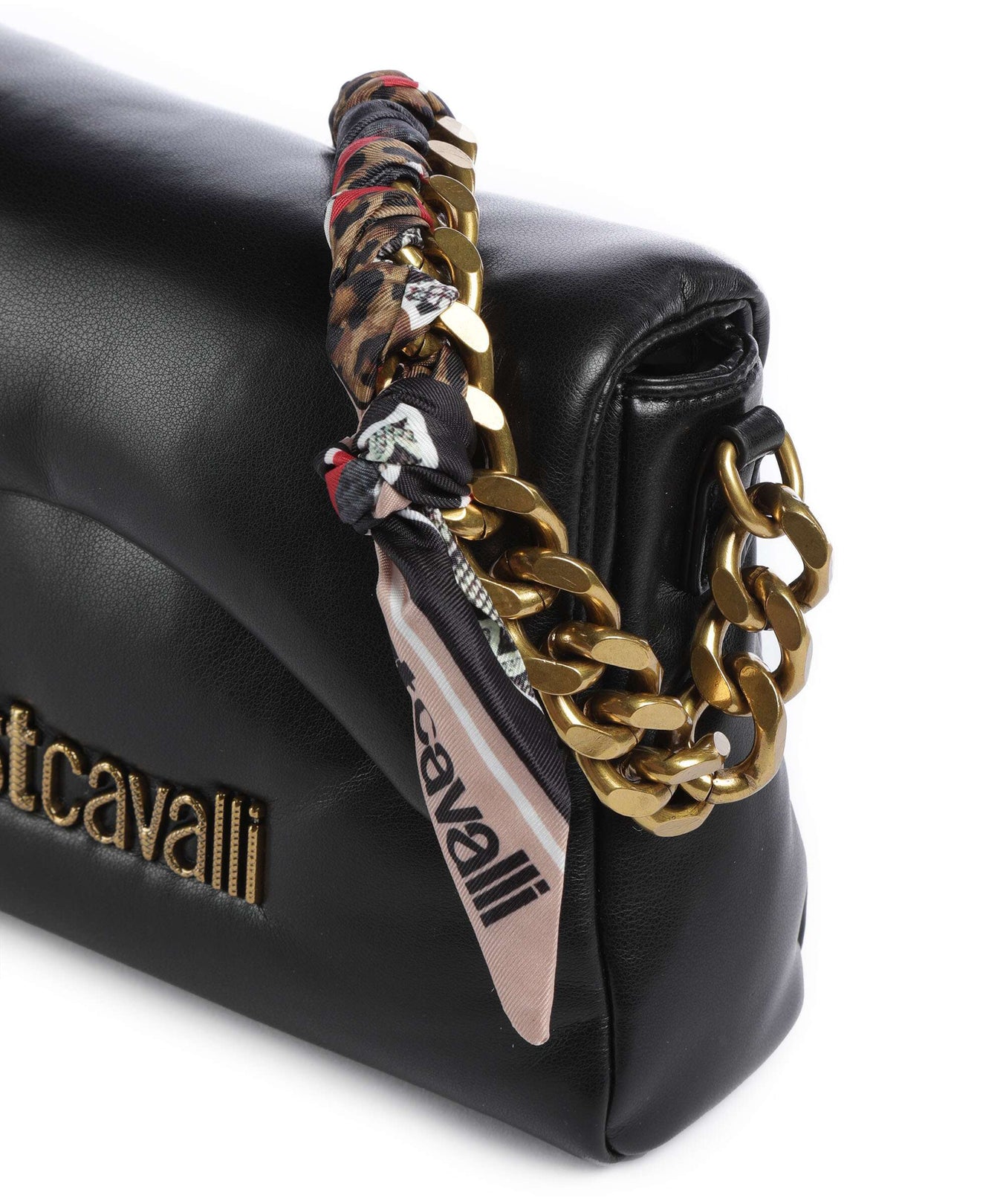 Just Cavalli Puffy Foulard Shoulder bag black