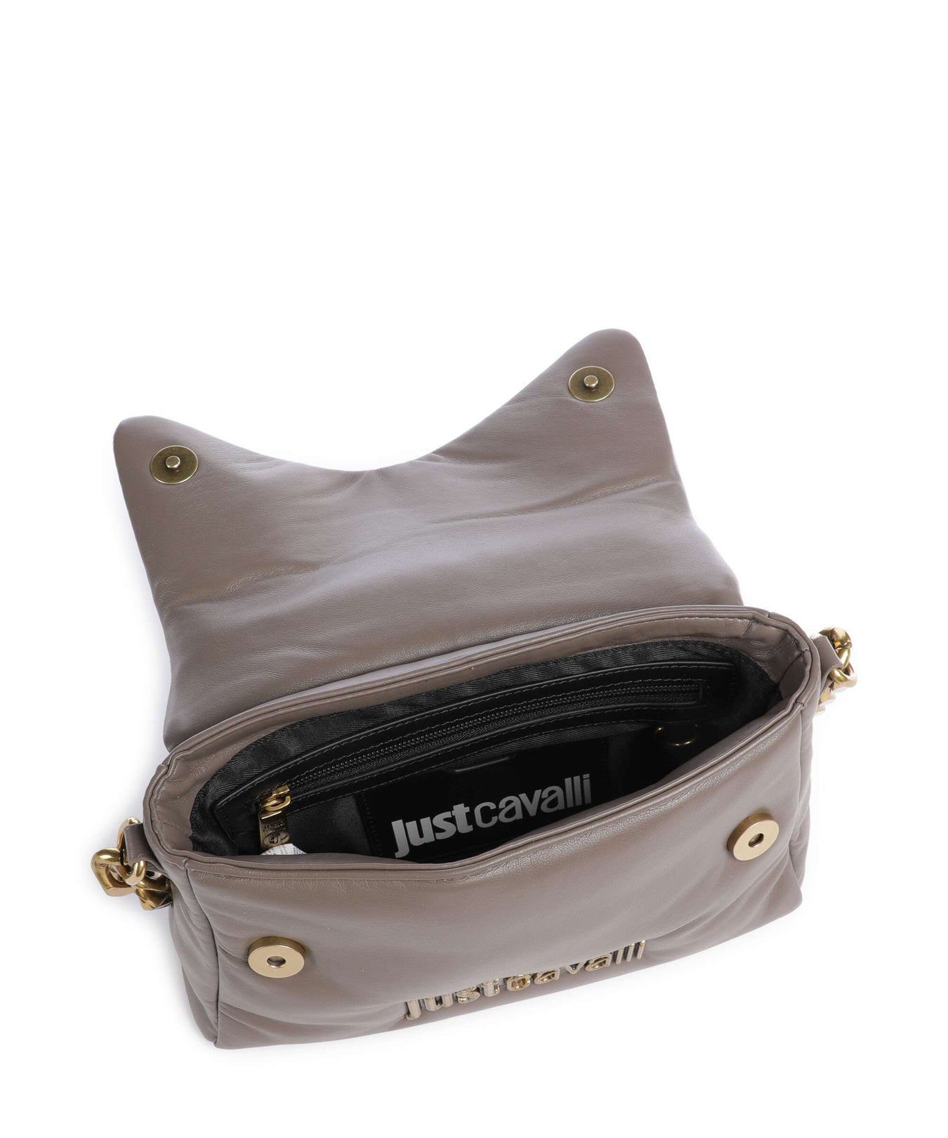 Just Cavalli Puffy Foulard Shoulder bag taupe