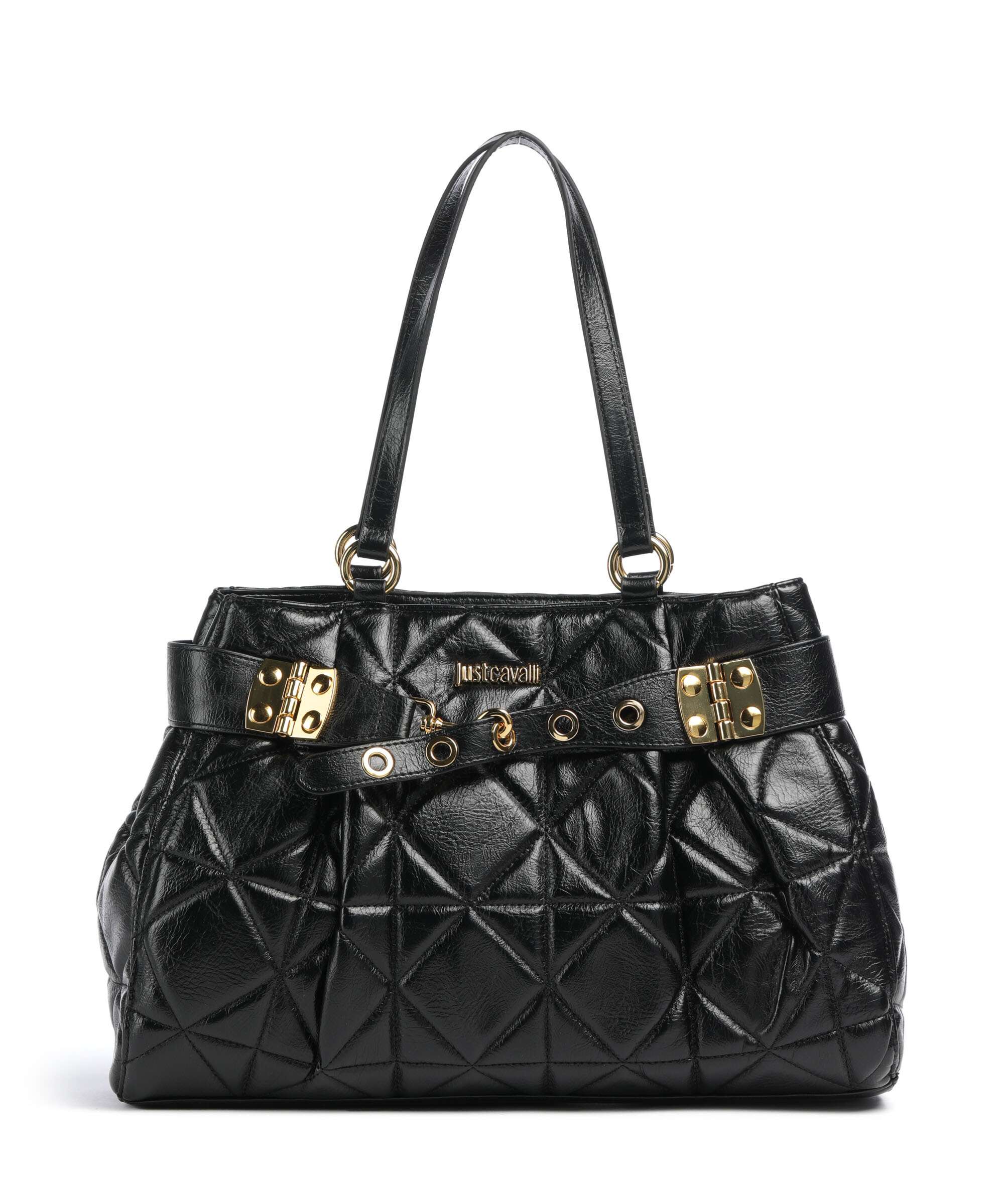 Just Cavalli Tote bag imitation leather black - 79RA4BI4-ZSD24-899