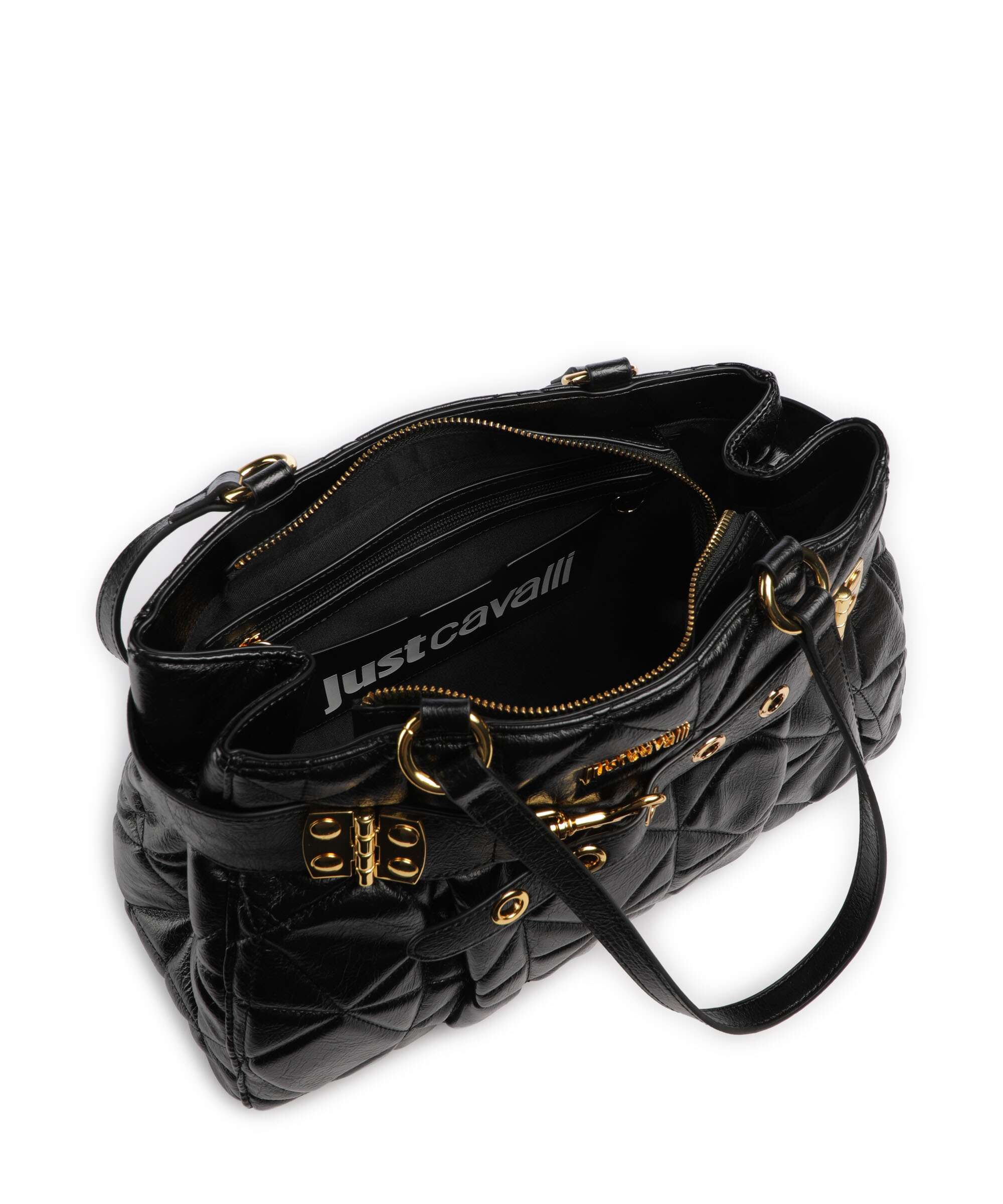 Just Cavalli Tote bag imitation leather black - 79RA4BI4-ZSD24-899