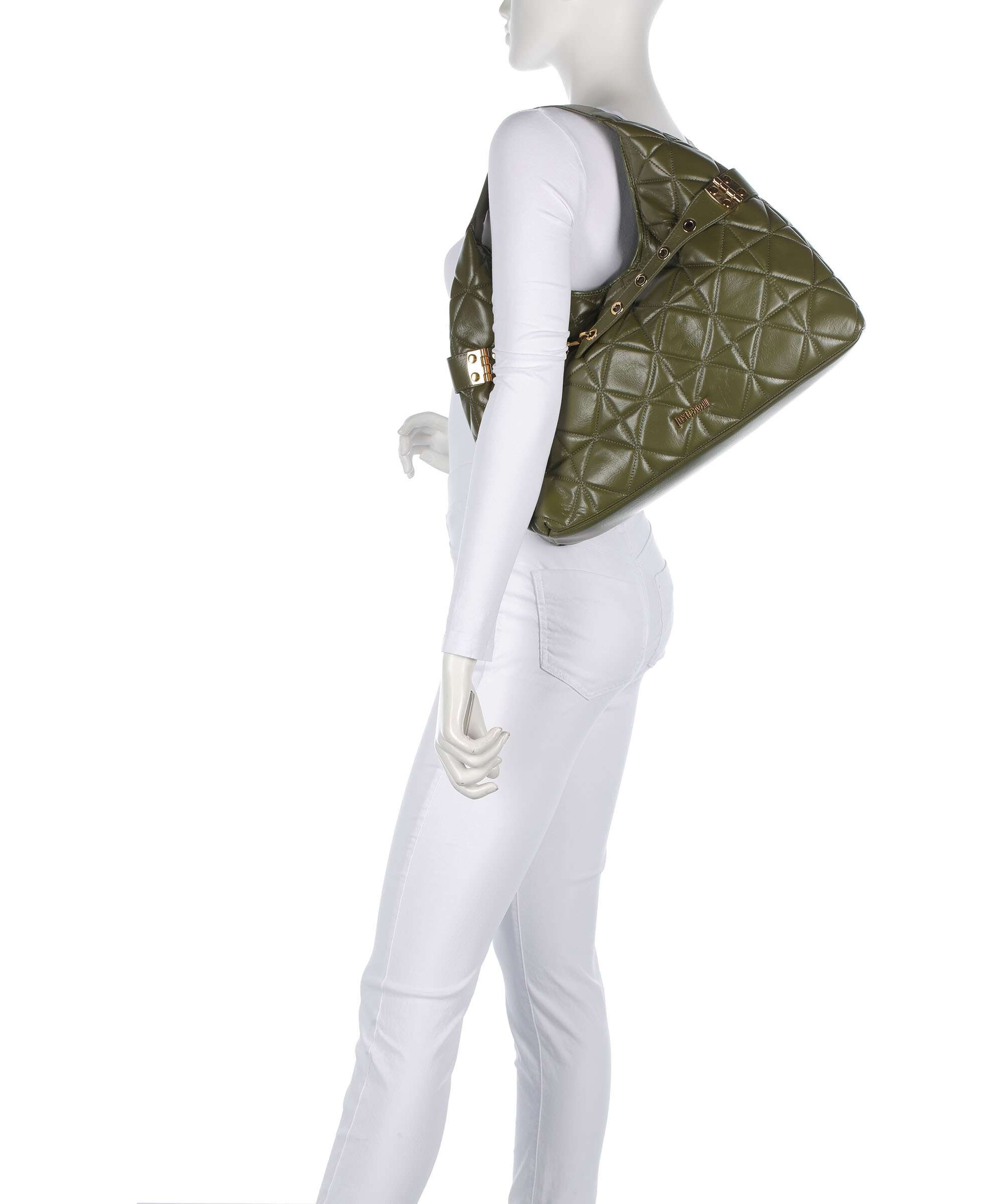 Just Cavalli Hobo bag imitation leather military olive - 79RA4BI5