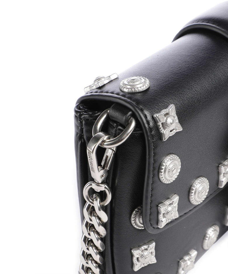 Just Cavalli Iconic Snakes Crossbody bag black