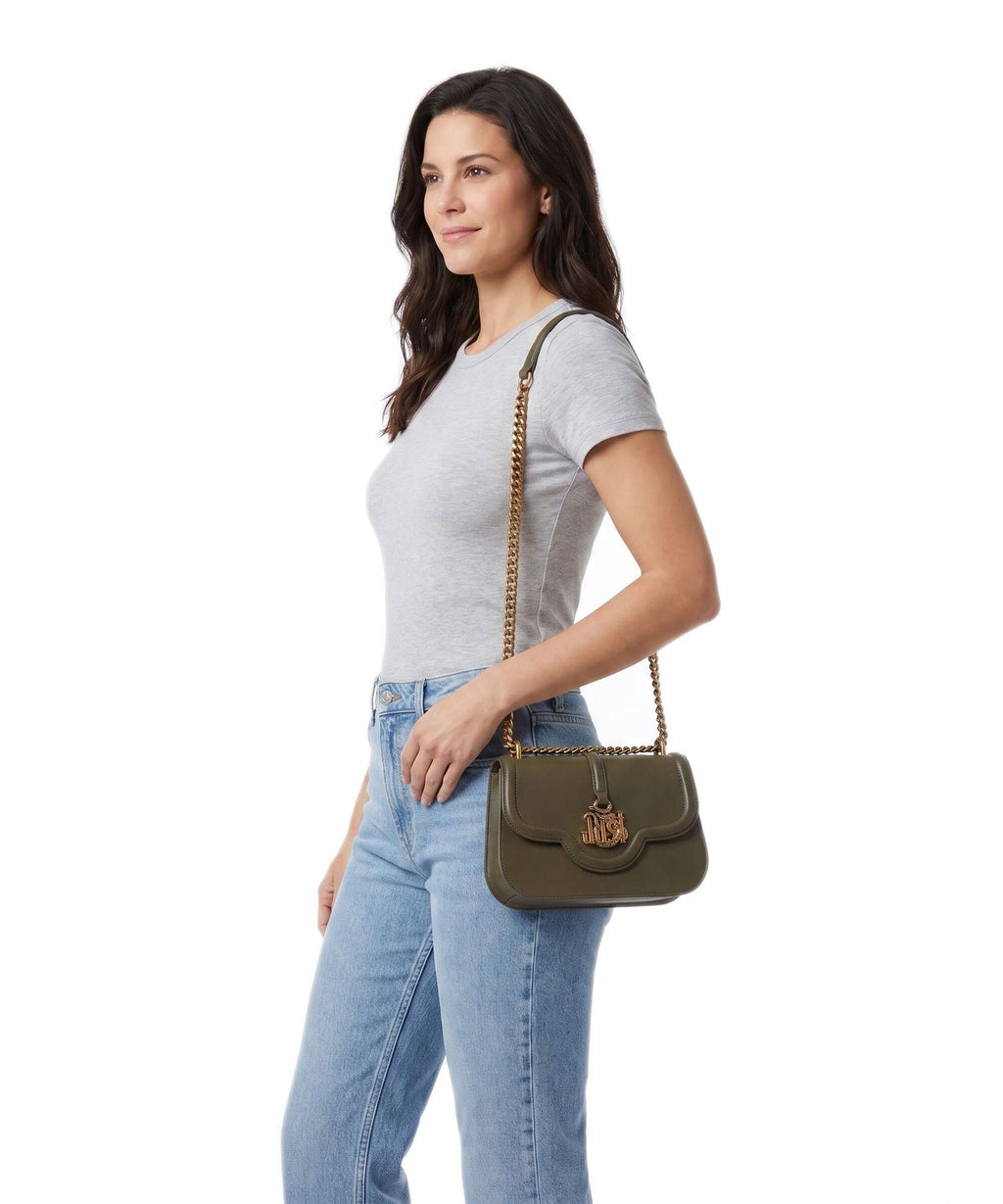 Just Cavalli Just Snake Shoulder bag fir green