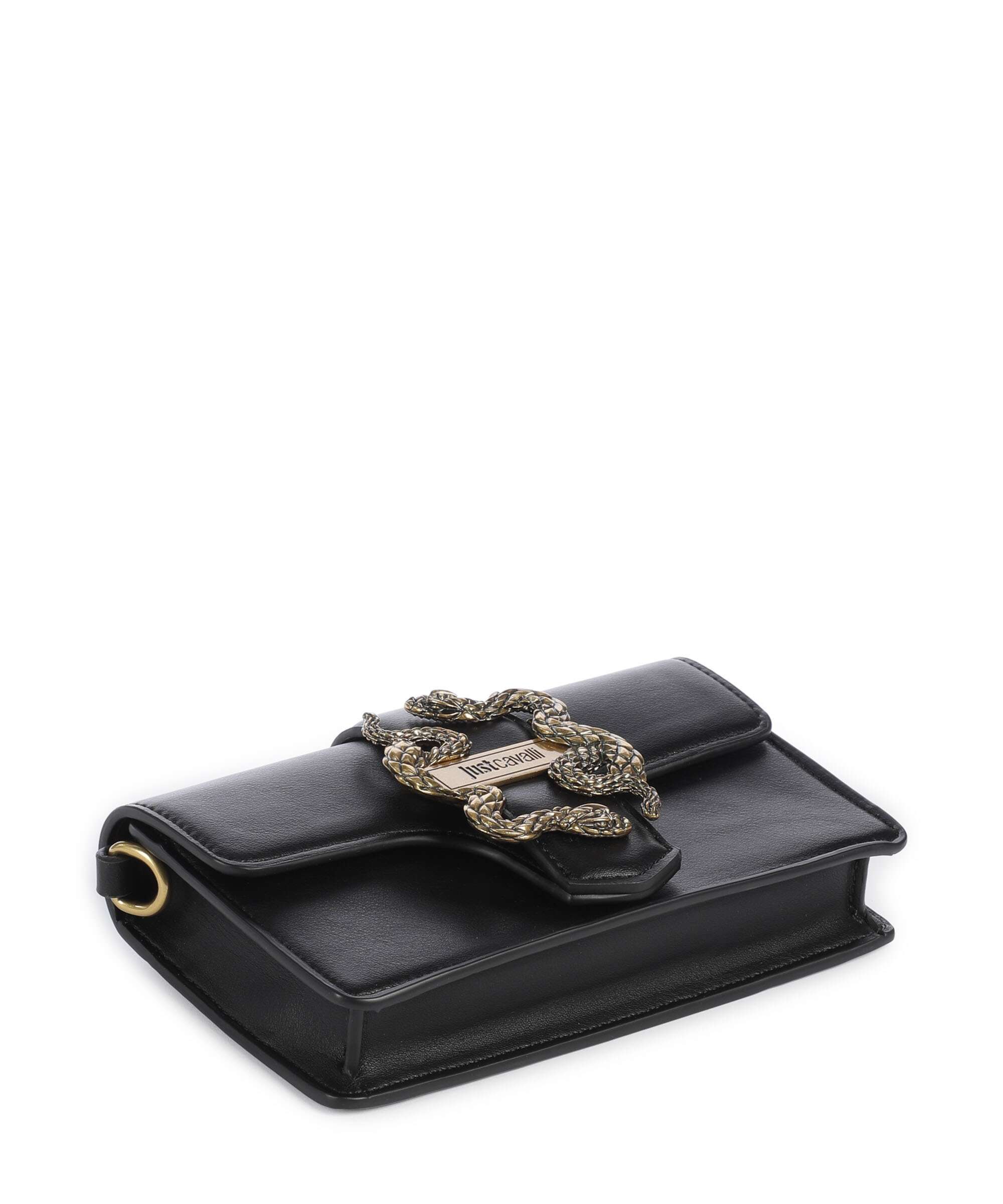 Just Cavalli Iconic Snakes Crossbody bag black