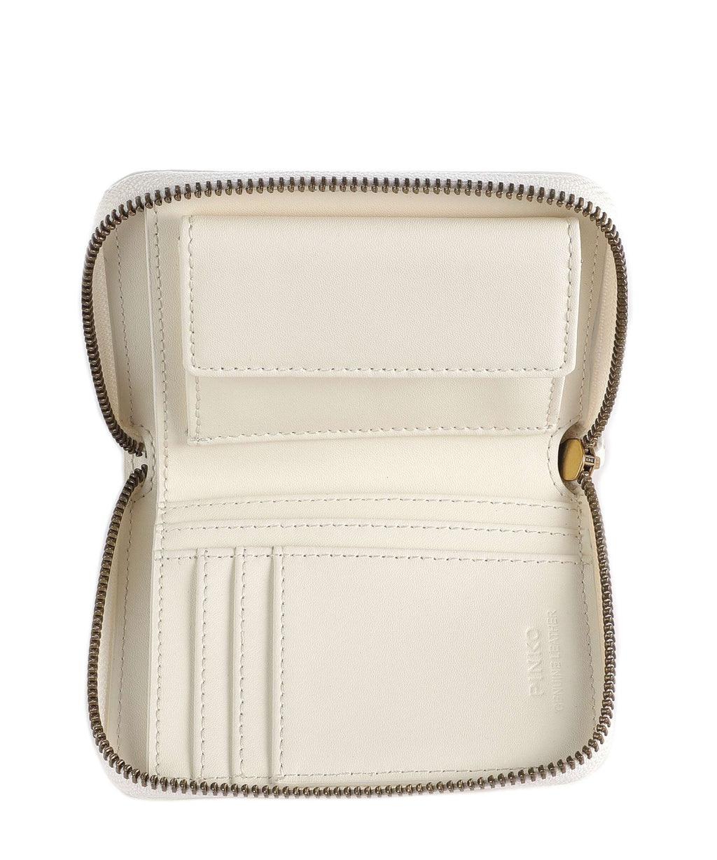 Pinko Taylor Wallet bianco seta/antique gold