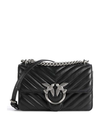 Pinko Love One Mini Shoulder bag nero/old silver