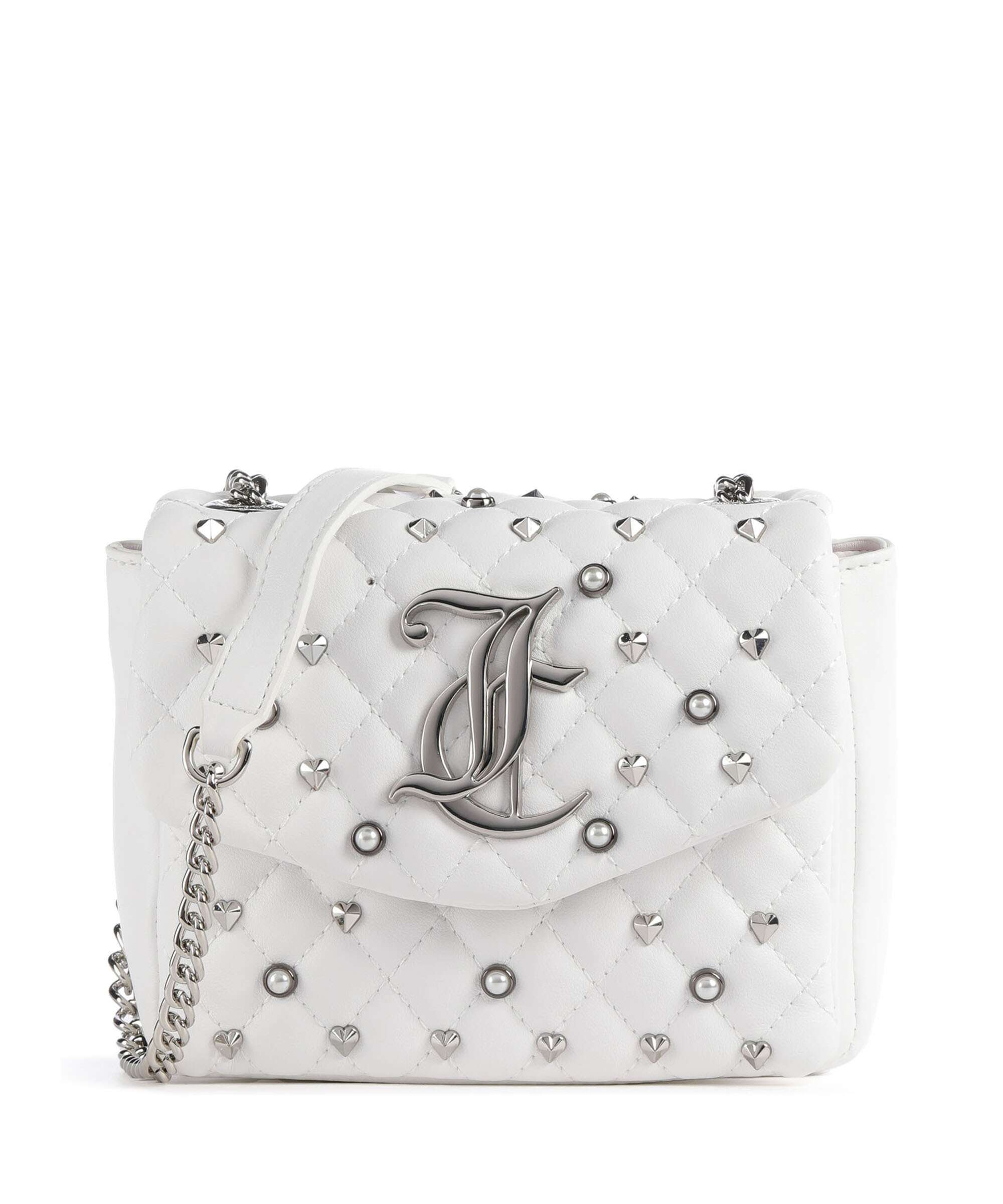 Juicy Couture ハンドバッグ 白 ホワイト Juicy Couture Alyssa Pearls Crossbody bag imitation leather white