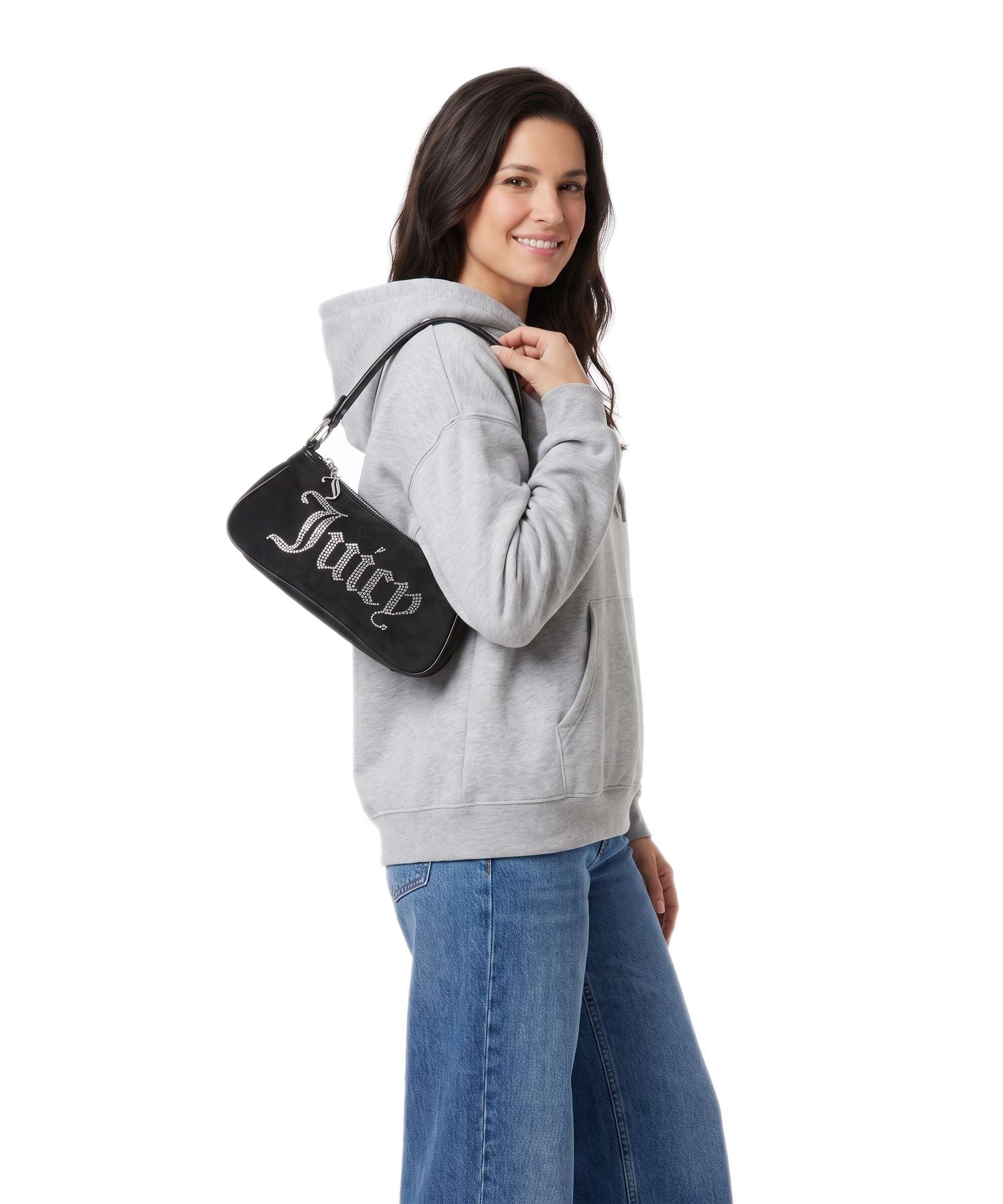 Juicy Couture Kimberly S Shoulder bag velvet fabric black