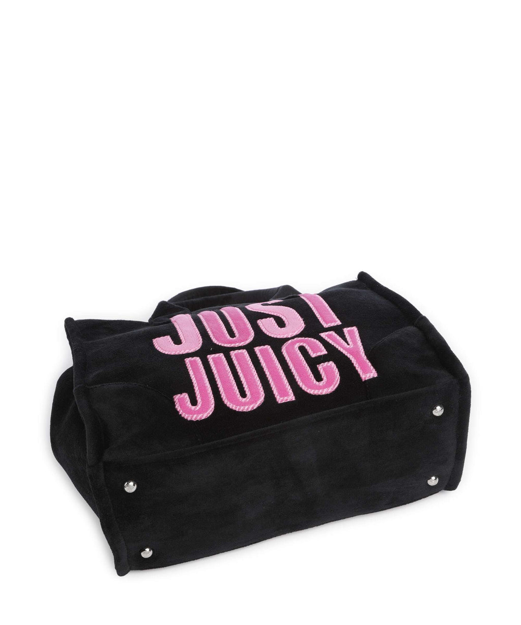 Juicy Couture Iris Patch Velvet M Handbag black