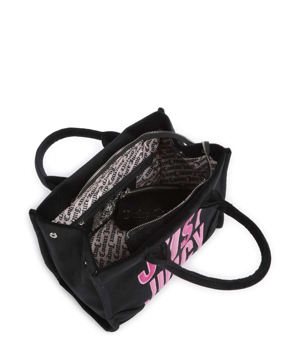 Juicy Couture Iris Patch Velvet M Handbag black