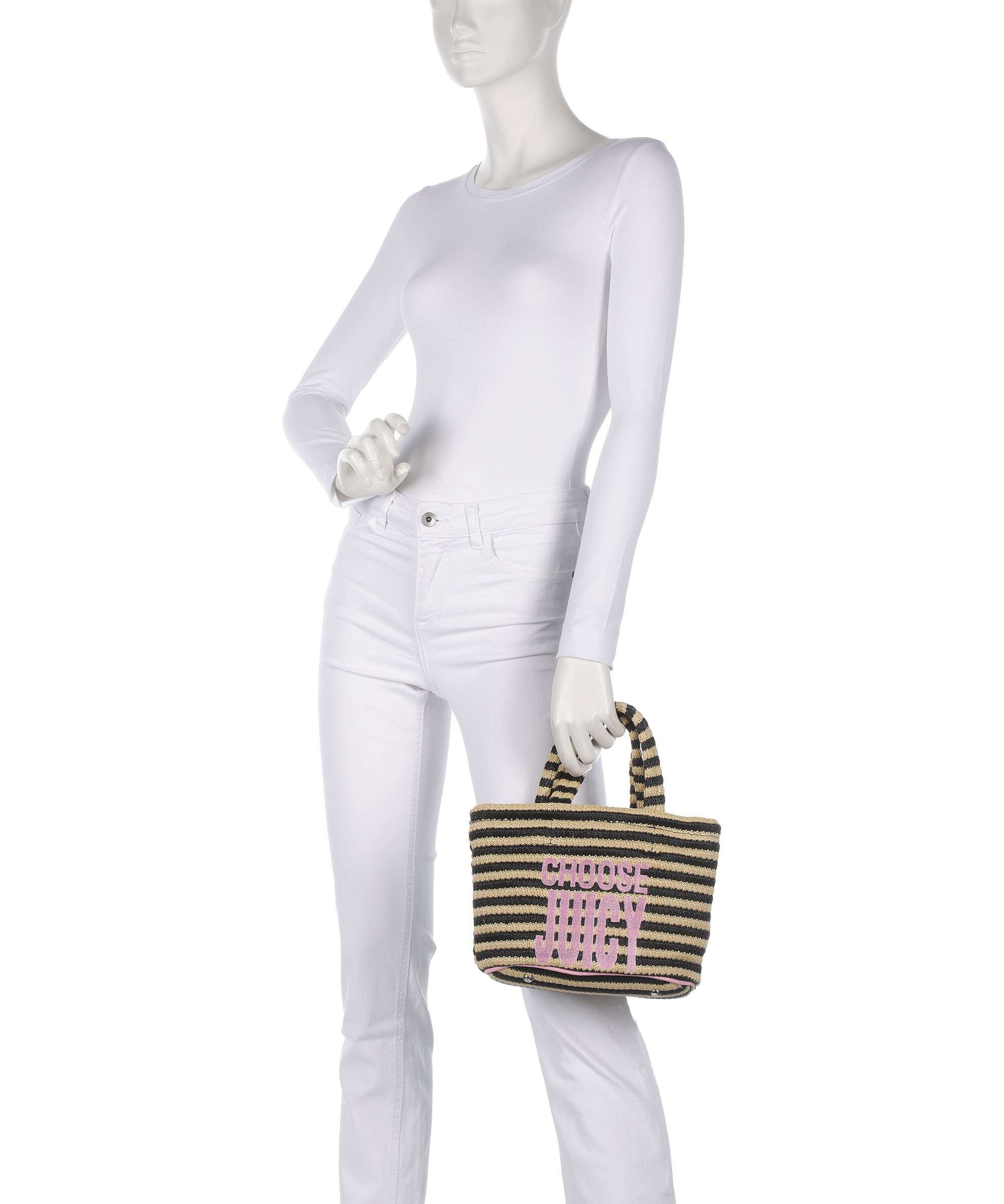 Juicy Couture Nora Straw S Handbag plastic juicy pink