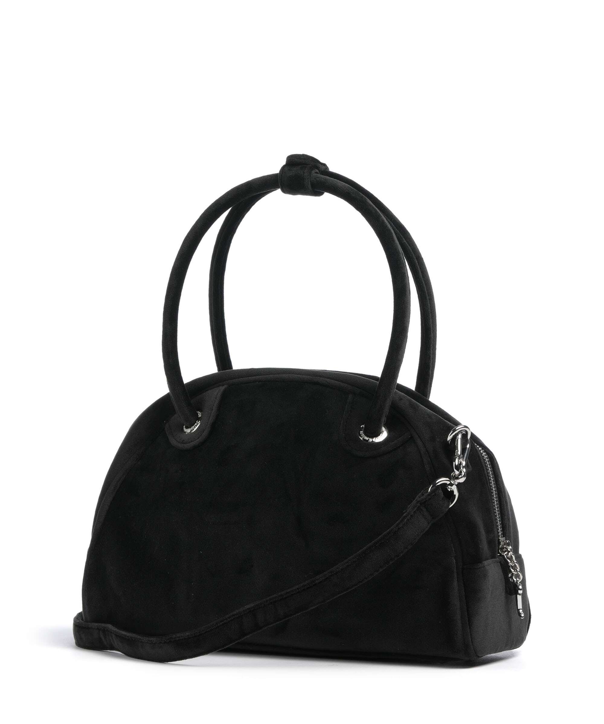 Juicy Couture Kimberly Bowling Shoulder bag velvet fabric black