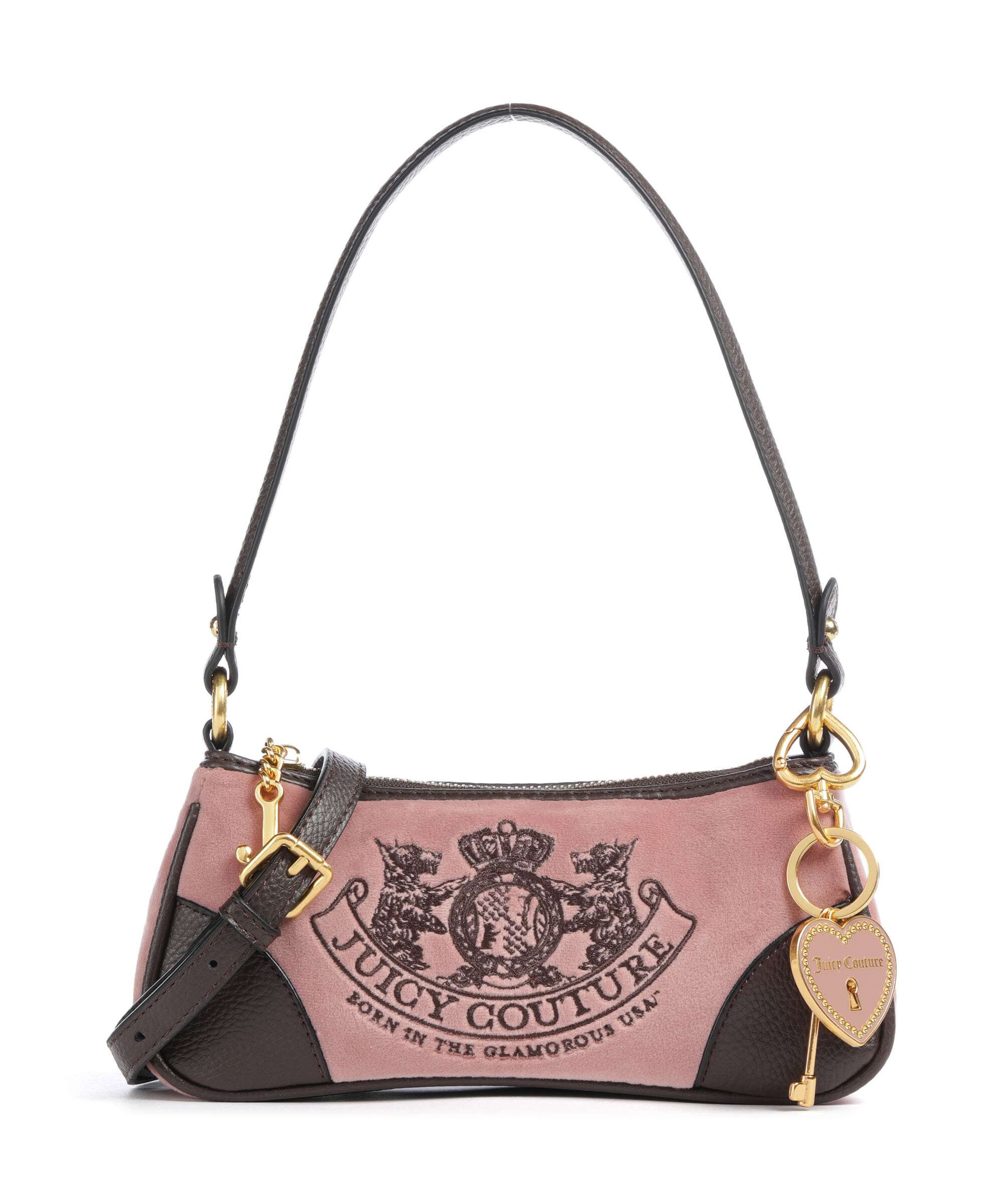 Juicy Couture Daydreamer S Shoulder bag velvet fabric powder pink