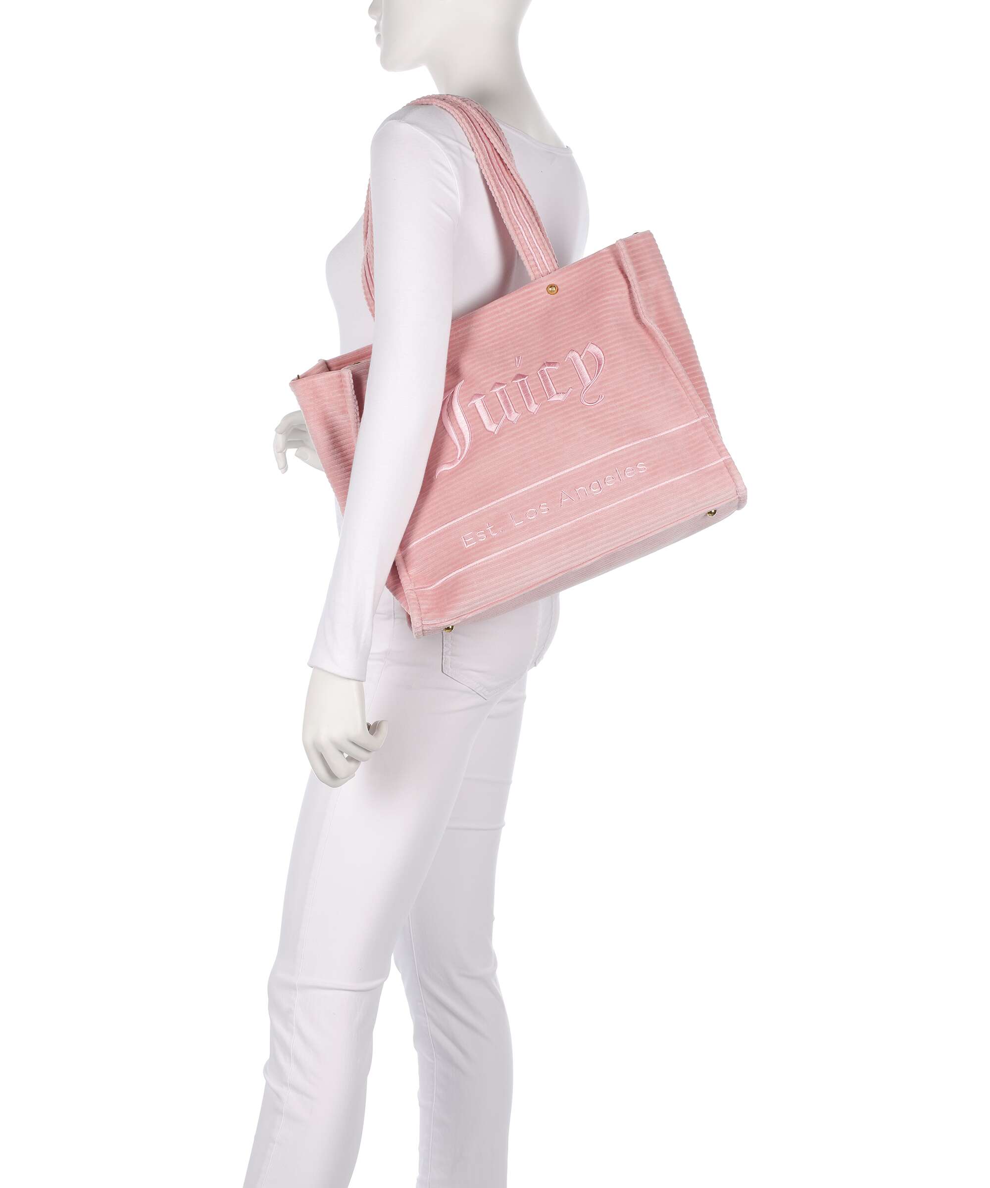Juicy Couture Iris Velvet L Tote bag velvet fabric juicy pink