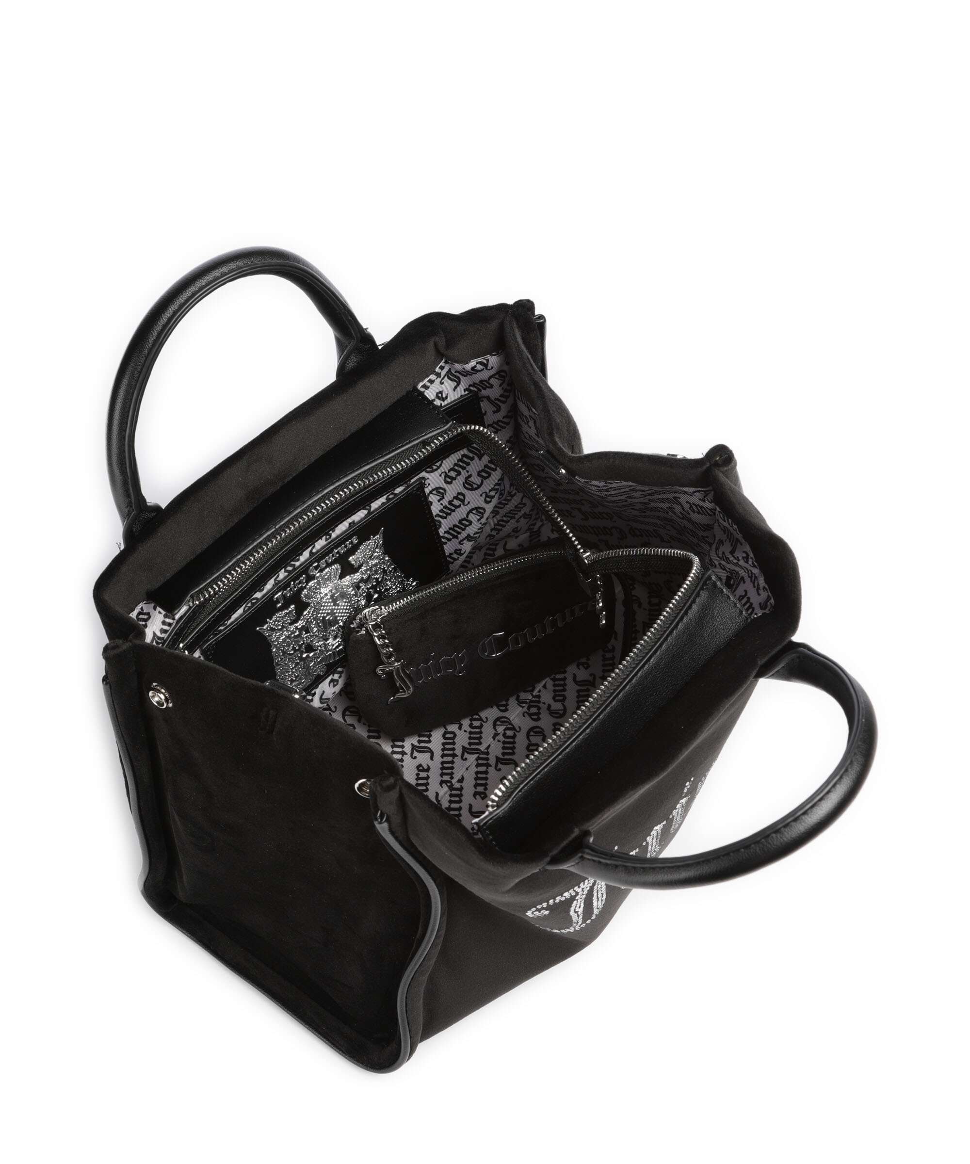 Juicy Couture Iris Velvet M Handbag velvet fabric black